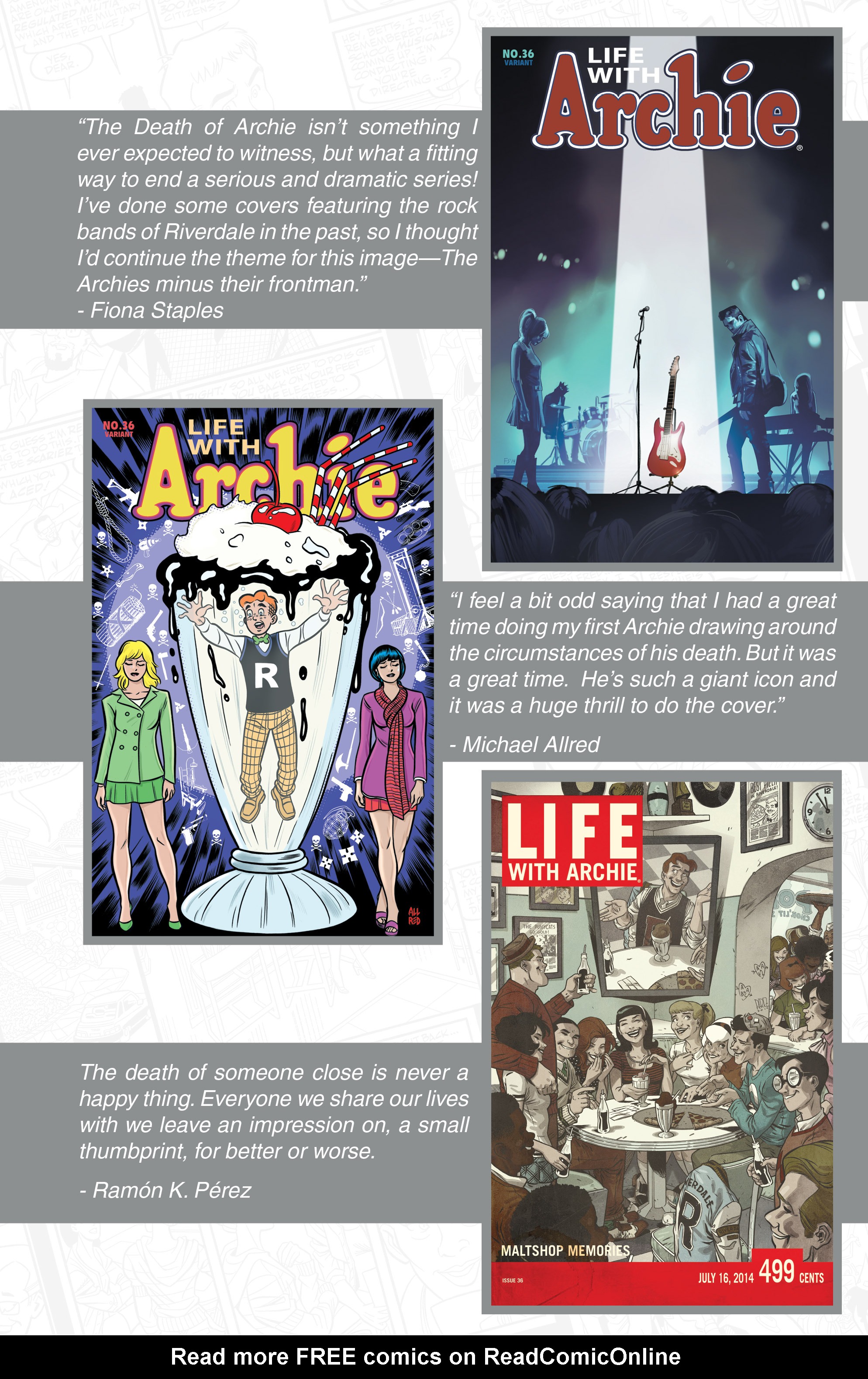Read online The Death of Archie: A Life Celebrated comic -  Issue # TPB - 122