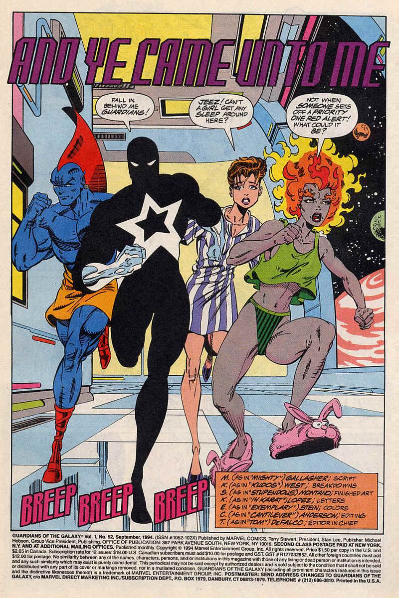 Read online Guardians of the Galaxy (1990) comic -  Issue #52 - 2