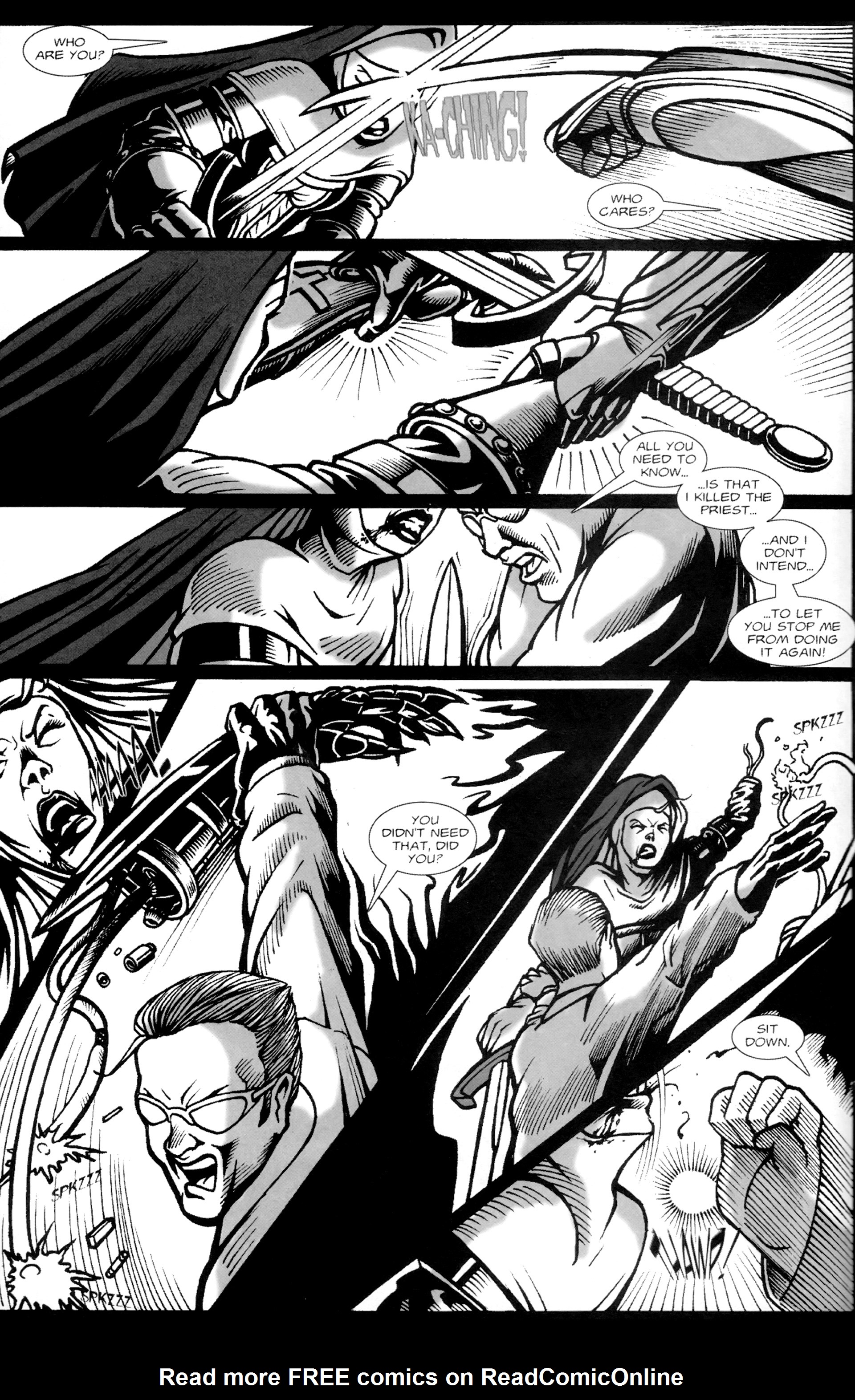 Read online Warrior Nun: Black & White comic -  Issue #3 - 14