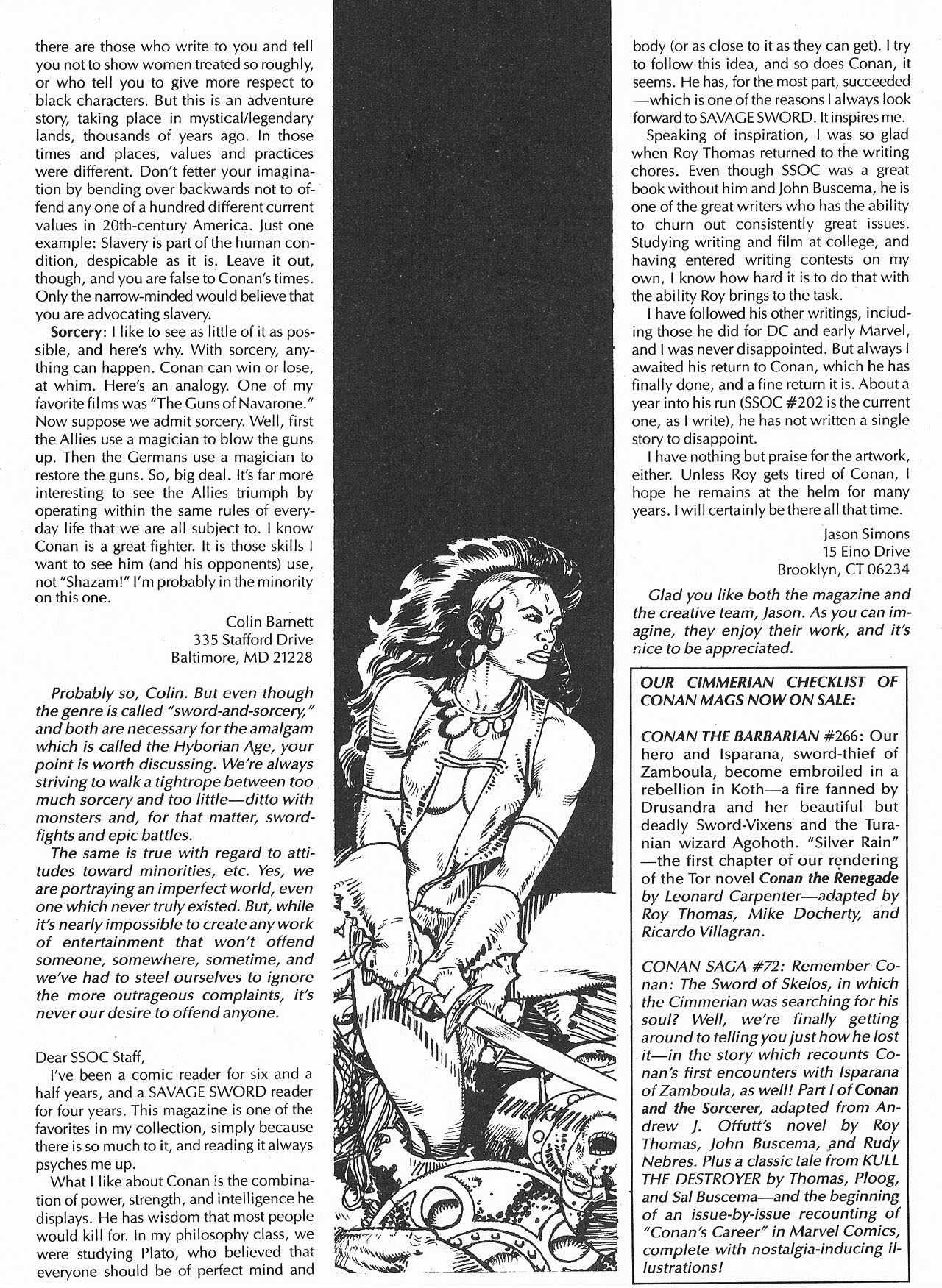 Read online The Savage Sword Of Conan comic -  Issue #207 - 6