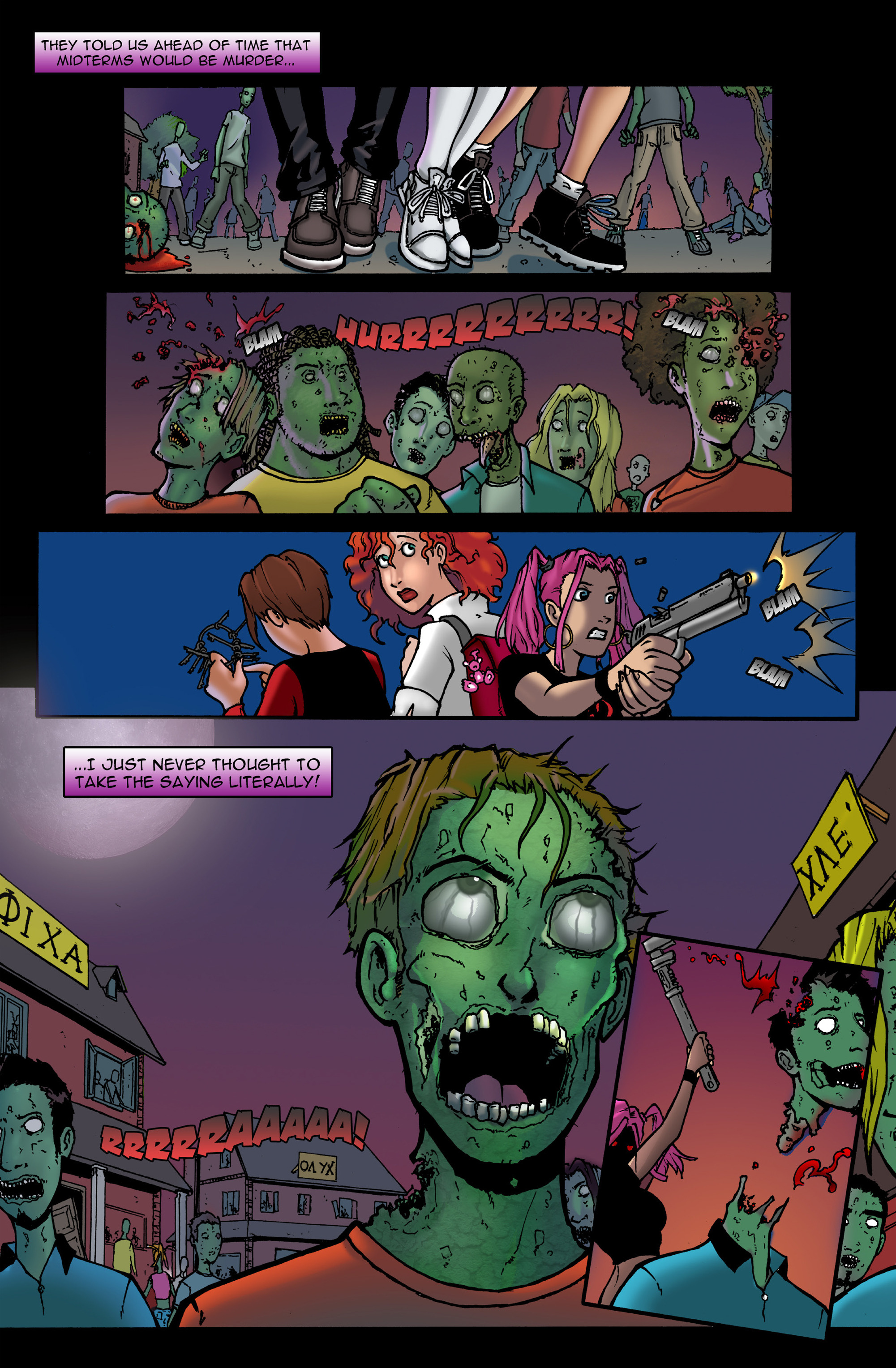 Read online Chaos Campus: Sorority Girls Vs. Zombies comic -  Issue #4 - 3
