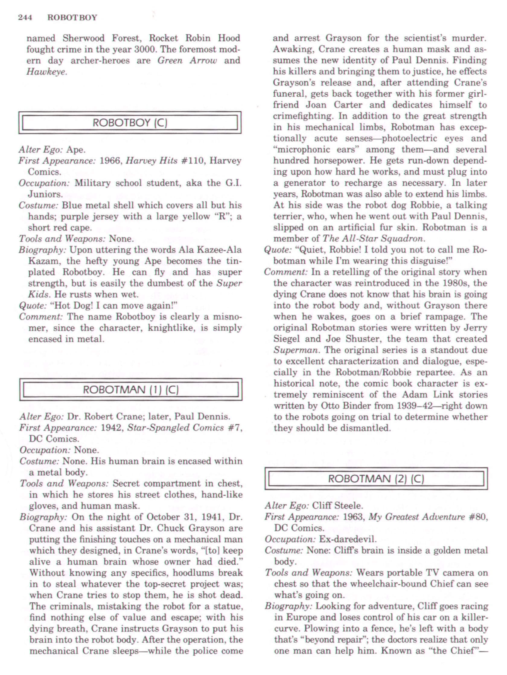 Read online The Encyclopedia of Superheroes comic -  Issue # TPB (Part 3) - 72