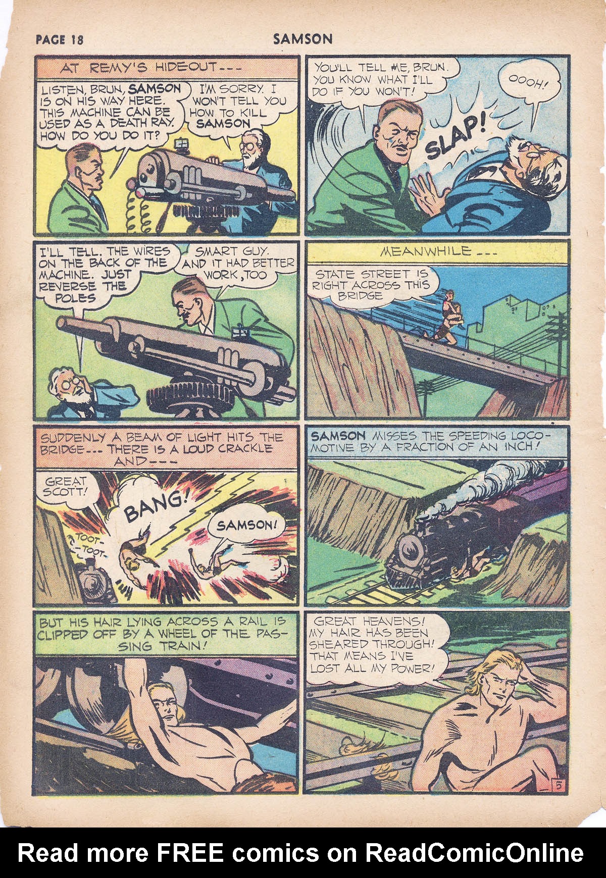 Read online Samson (1940) comic -  Issue #4 - 20