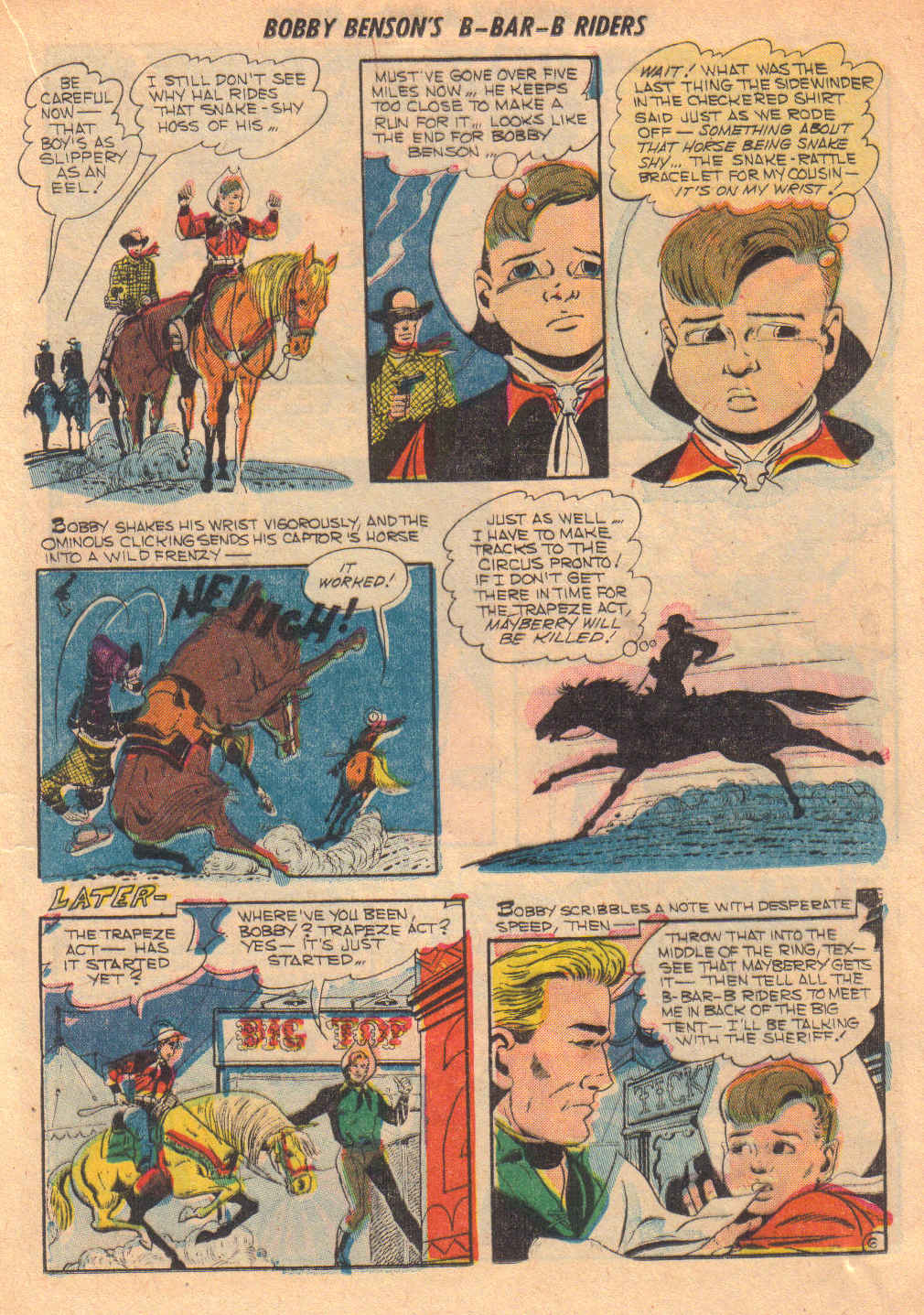 Read online Bobby Benson's B-Bar-B Riders comic -  Issue #16 - 17