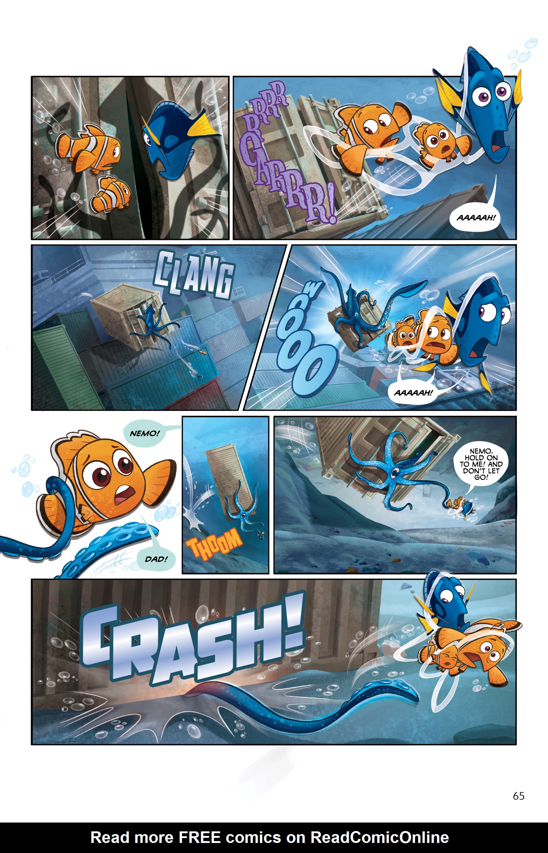 Read online Disney/PIXAR Finding Nemo and Finding Dory: The Story of the Movies in Comics comic -  Issue # TPB - 65