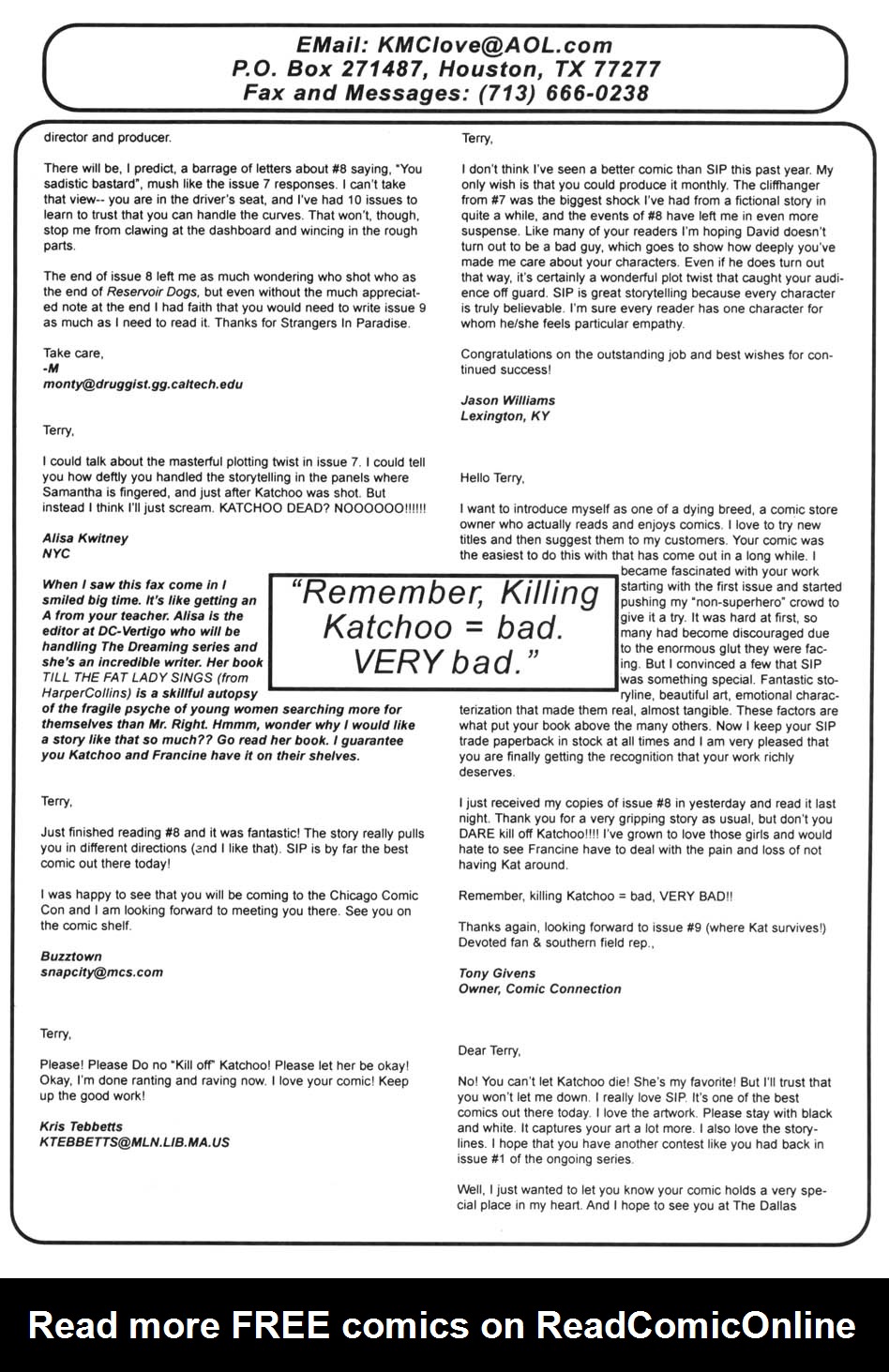 Read online Strangers in Paradise (1994) comic -  Issue #9 - 25