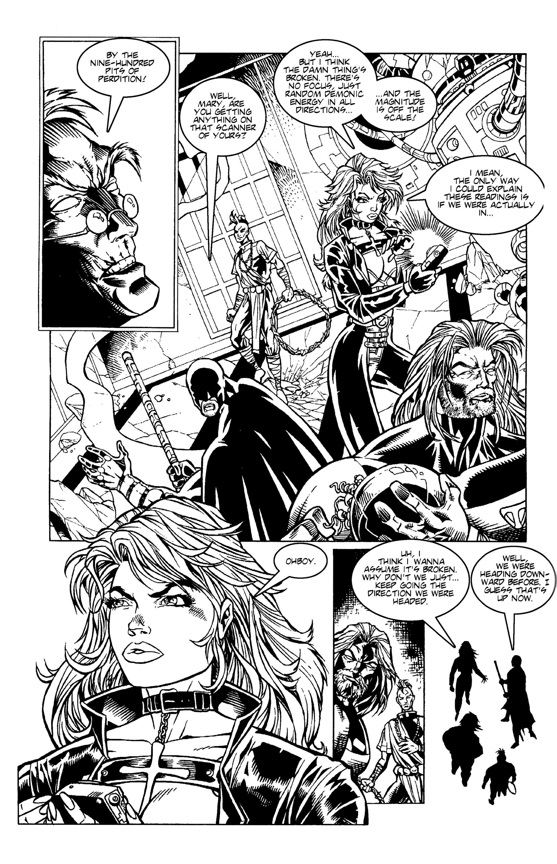 Read online Warrior Nun: Black & White comic -  Issue #10 - 7