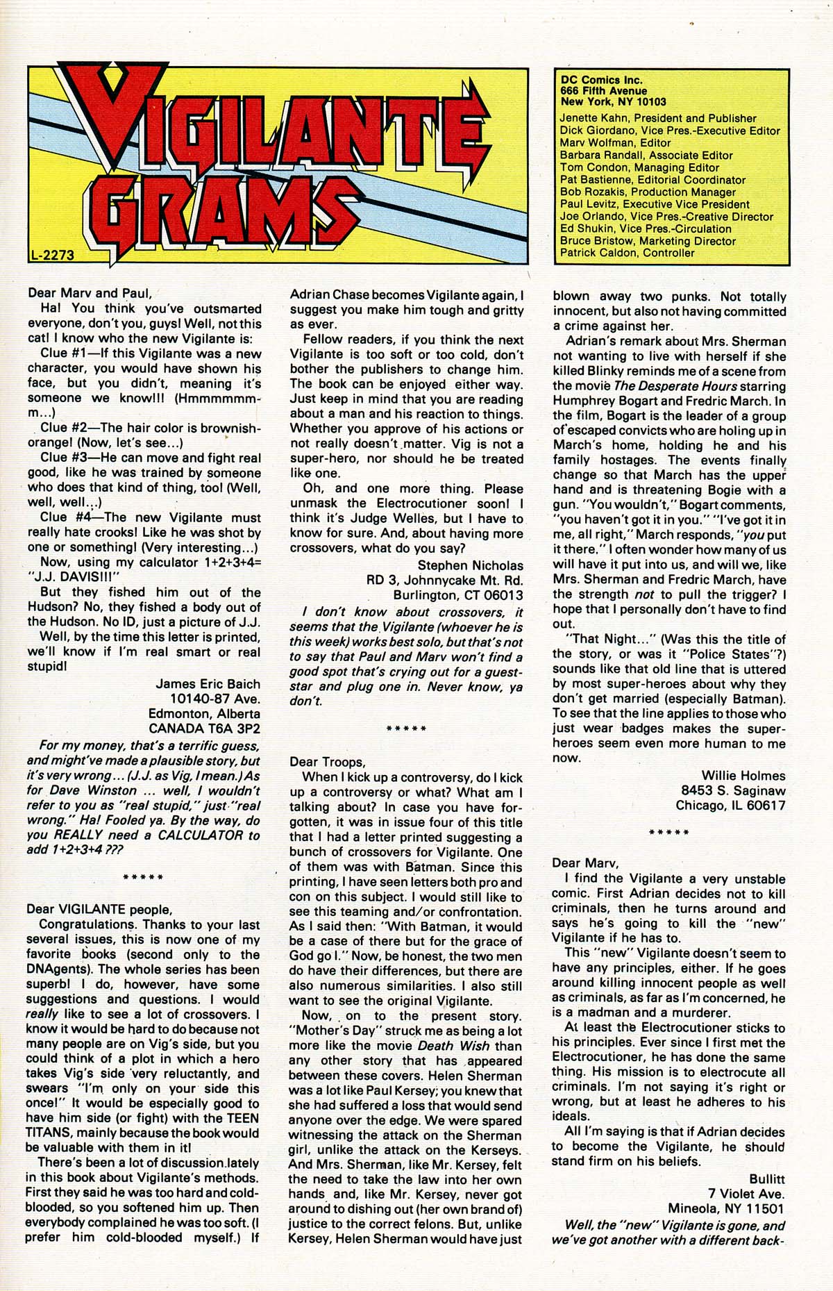 Read online Vigilante (1983) comic -  Issue #28 - 31