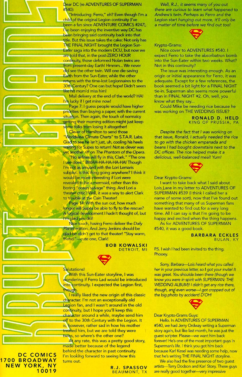 Read online Adventures of Superman (1987) comic -  Issue #544 - 24