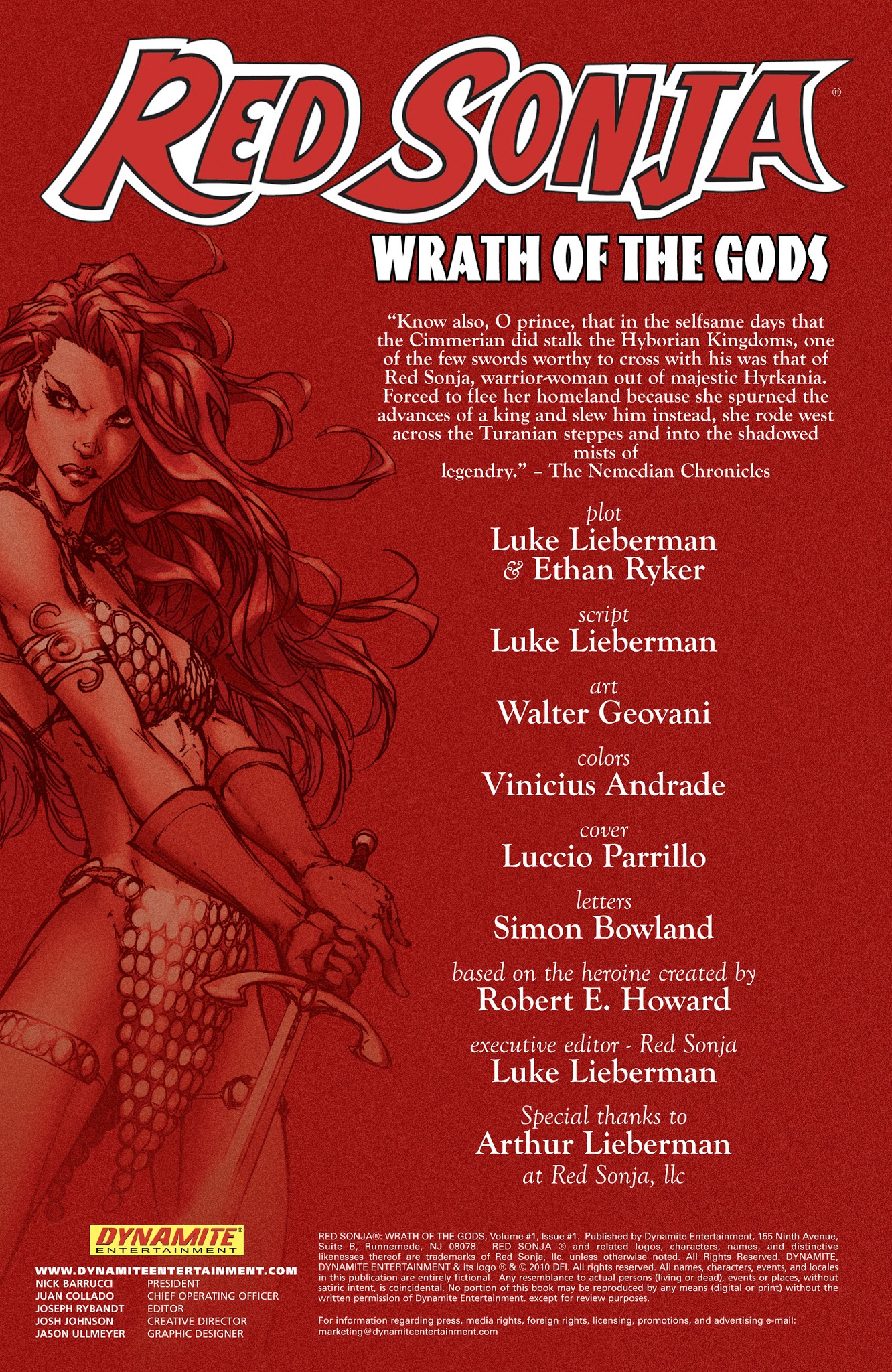 Read online Red Sonja: Wrath of the Gods comic -  Issue #1 - 2