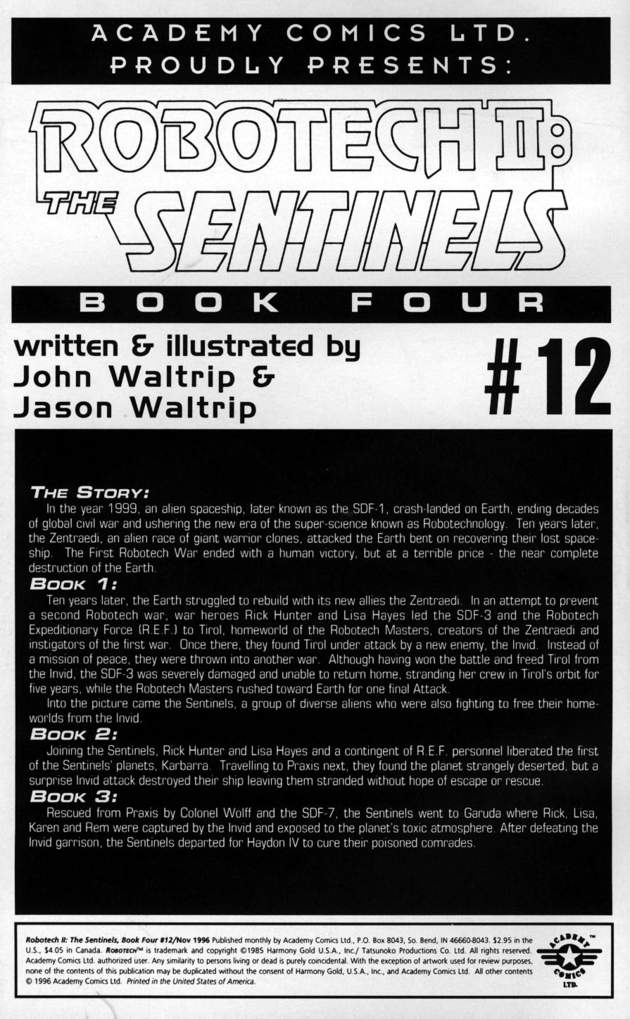 Read online Robotech II: The Sentinels comic -  Issue #12 - 2