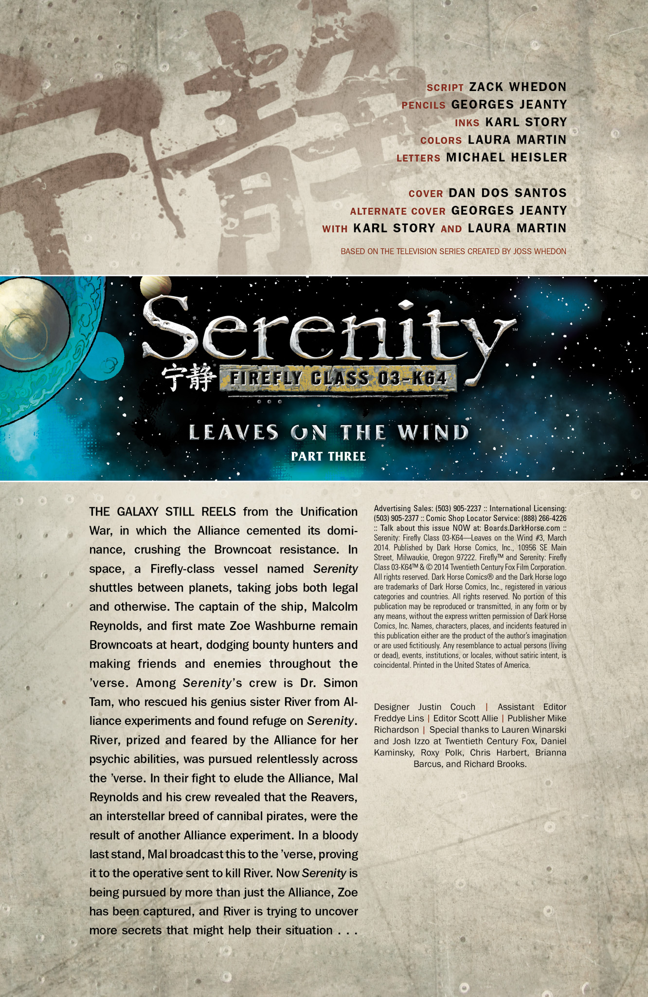 Read online Serenity: Firefly Class 03-K64  Leaves on the Wind comic -  Issue #3 - 2