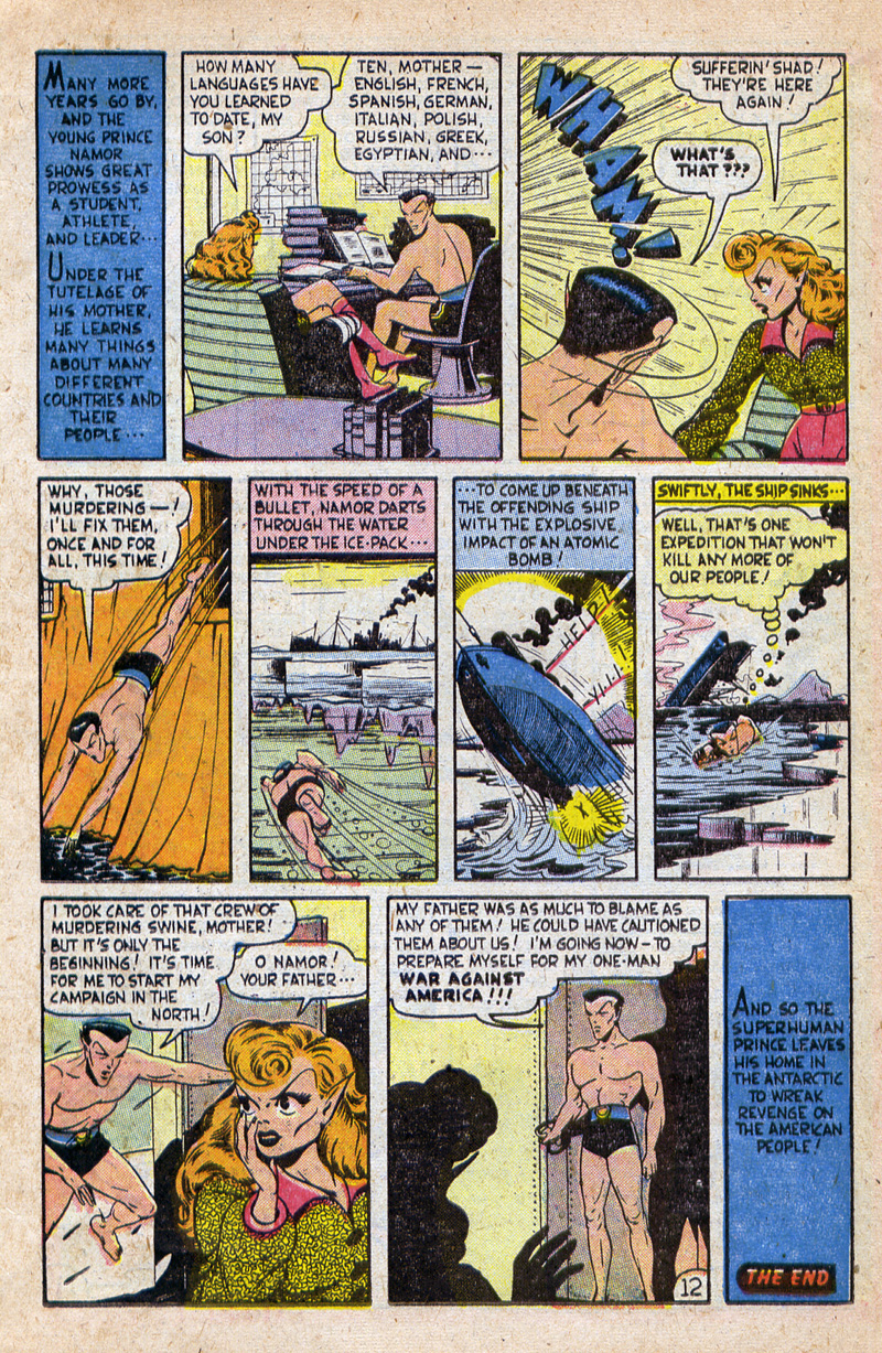 Read online Sub-Mariner Comics comic -  Issue #32 - 14