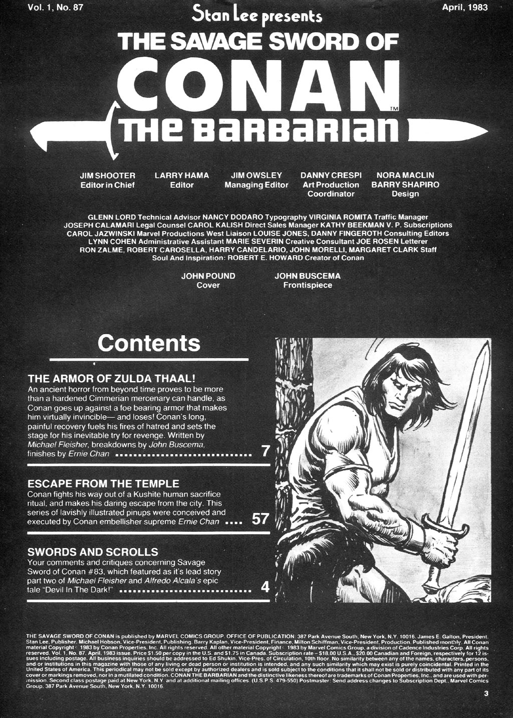 The Savage Sword Of Conan issue 87 - Page 3