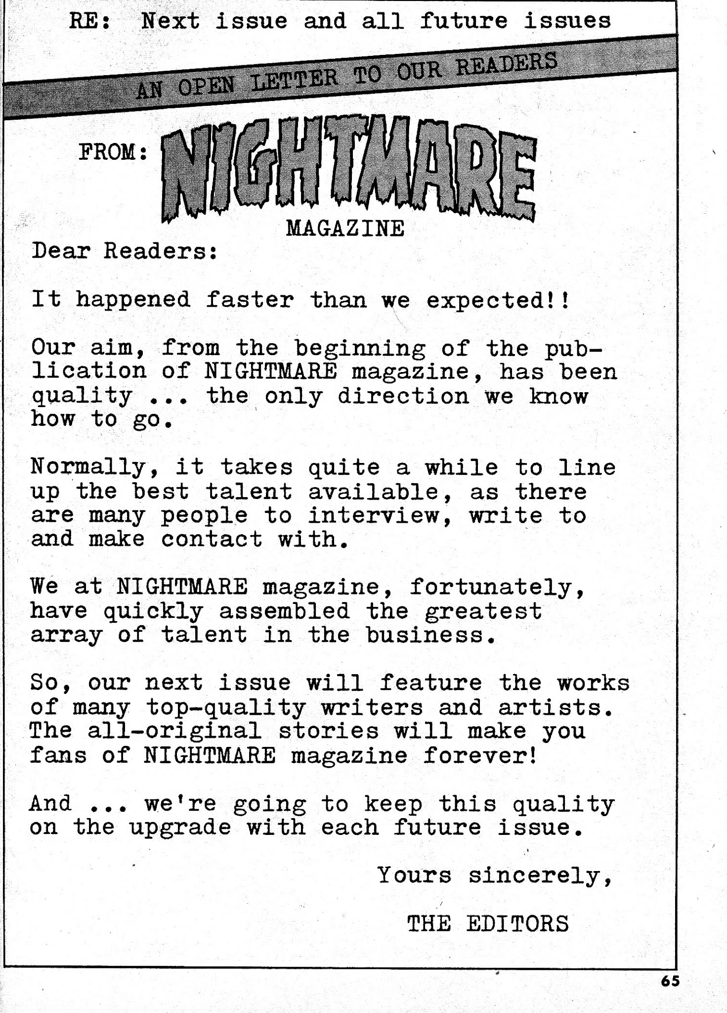 Read online Nightmare (1970) comic -  Issue #2 - 59