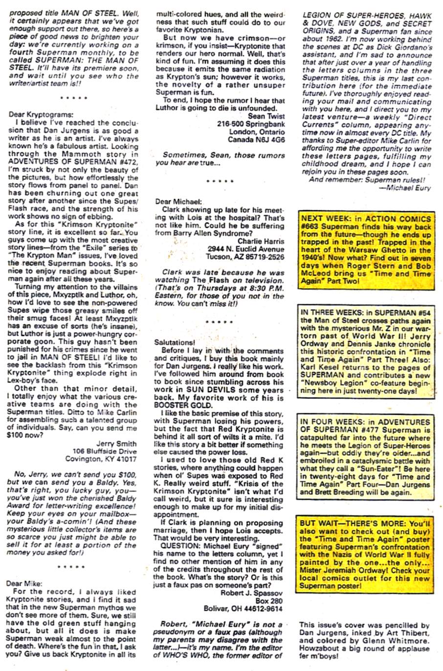 Read online Adventures of Superman (1987) comic -  Issue #476 - 25