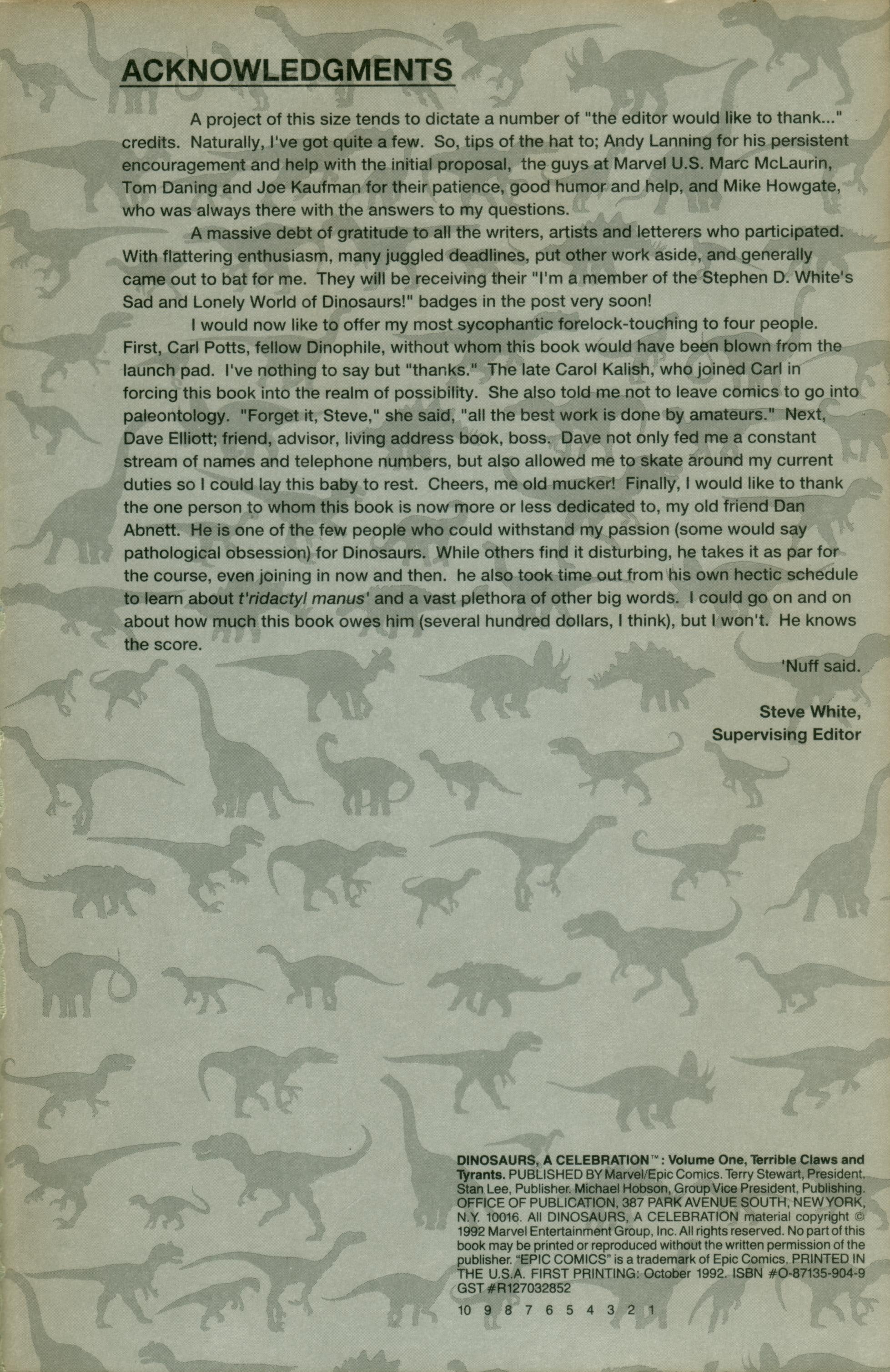Read online Dinosaurs, A Celebration comic -  Issue #1 - 53