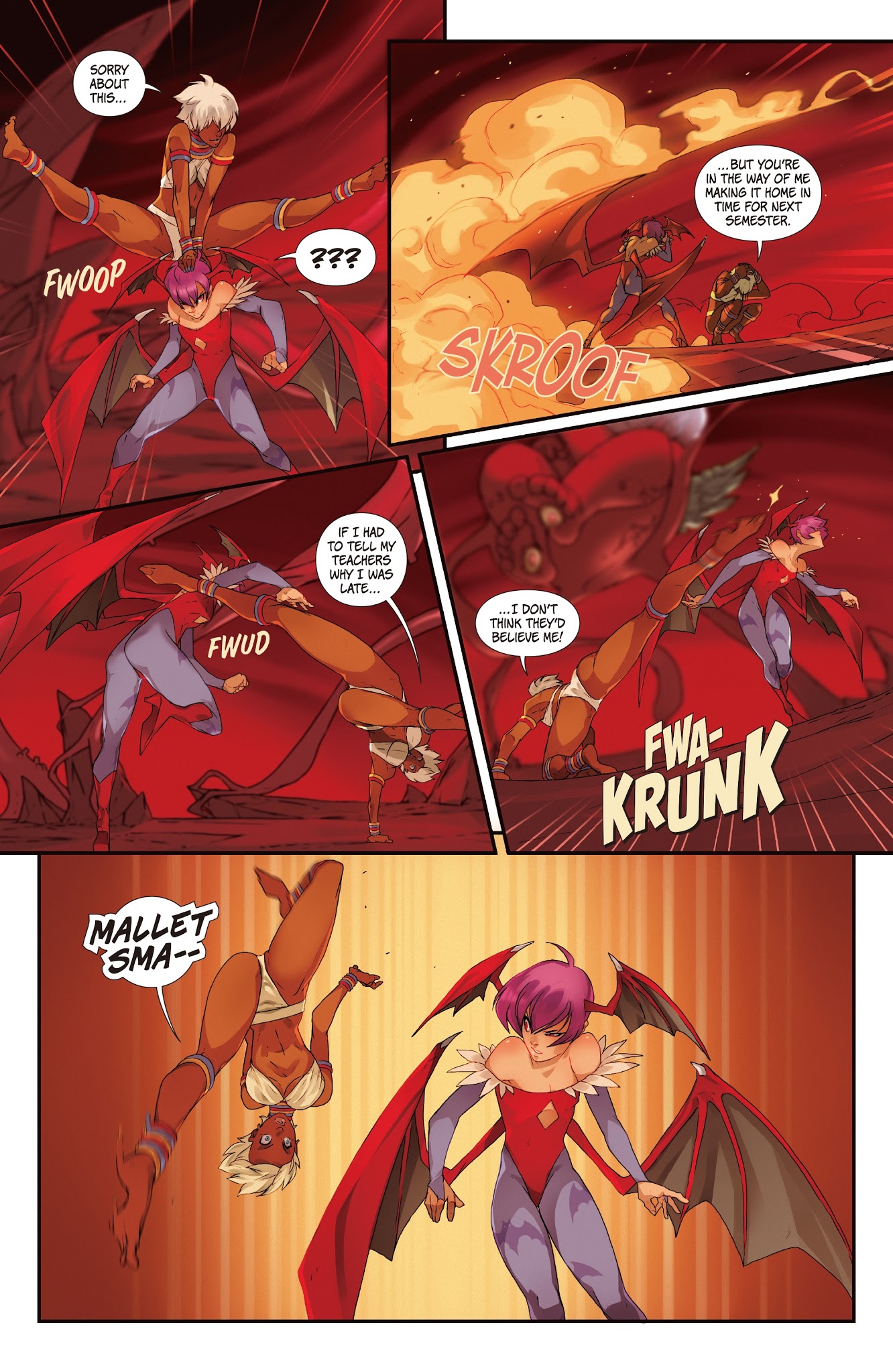 Read online Street Fighter VS Darkstalkers comic -  Issue #7 - 7