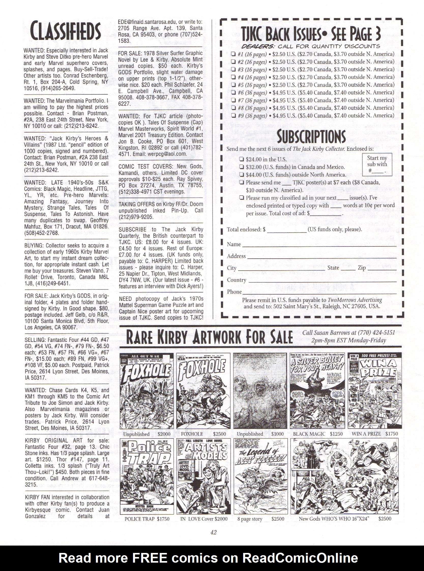 Read online The Jack Kirby Collector comic -  Issue #9 - 41