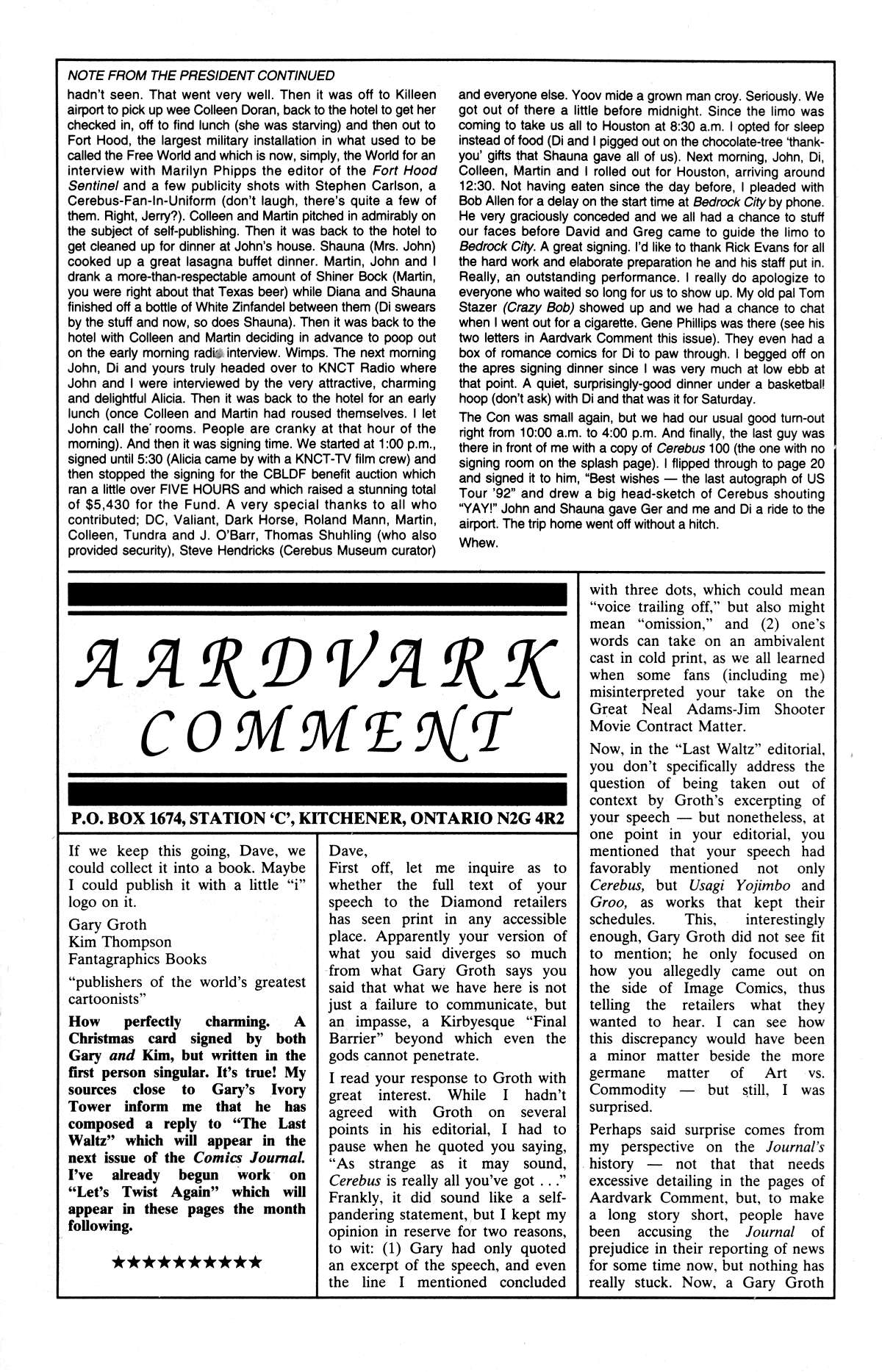 Read online Cerebus comic -  Issue #166 - 20