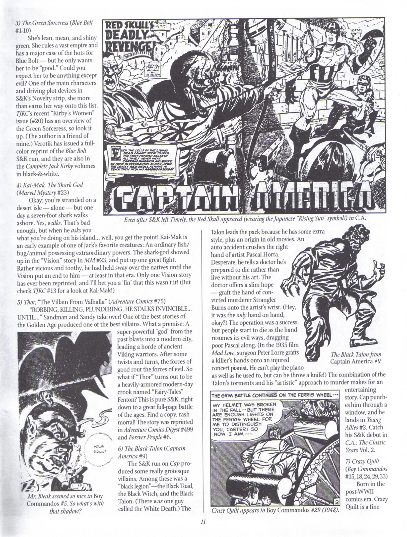 Read online The Jack Kirby Collector comic -  Issue #22 - 11