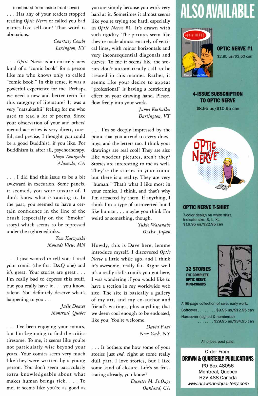 Read online Optic Nerve comic -  Issue #2 - 28