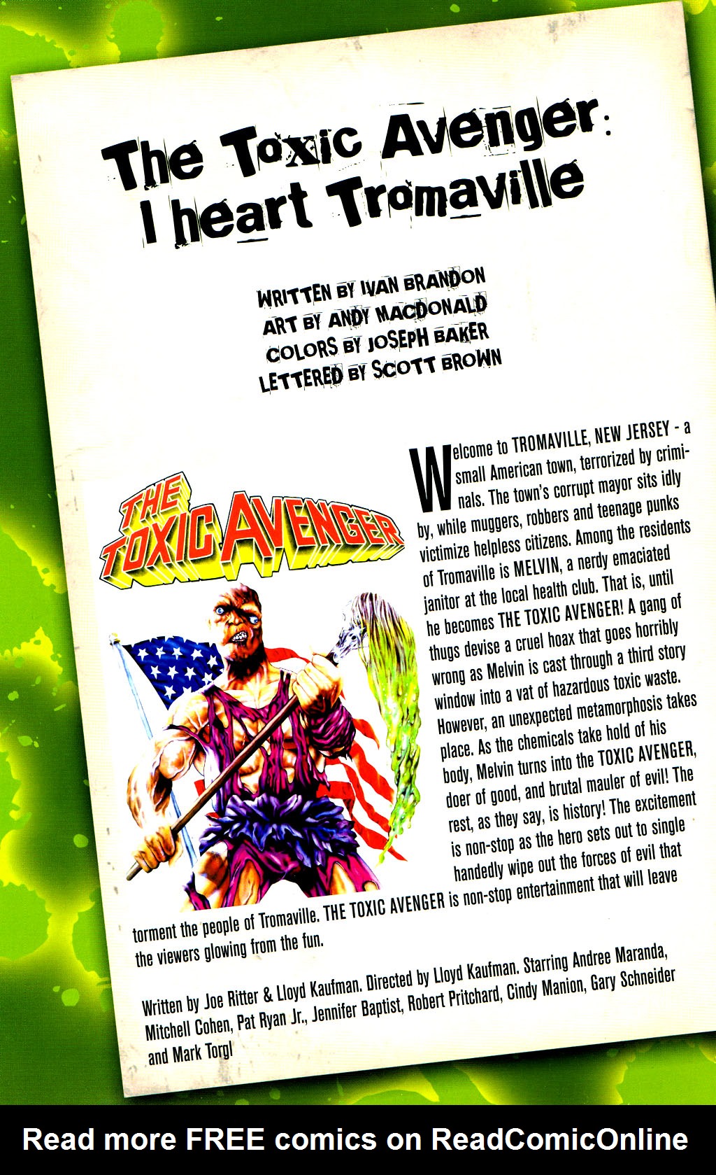 Read online Lloyd Kaufman Presents: The Toxic Avenger and Other Tromatic Tales comic -  Issue # TPB (Part 1) - 9