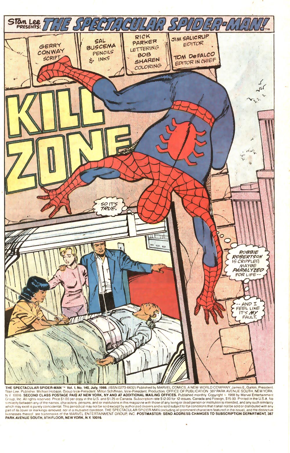 Read online The Spectacular Spider-Man (1976) comic -  Issue #140 - 2