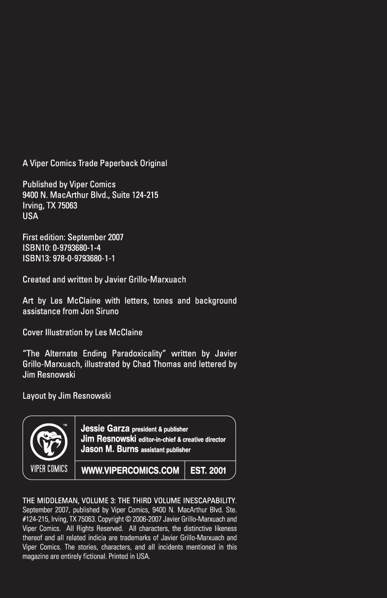 Read online The Middleman (2007) comic -  Issue # TPB - 3