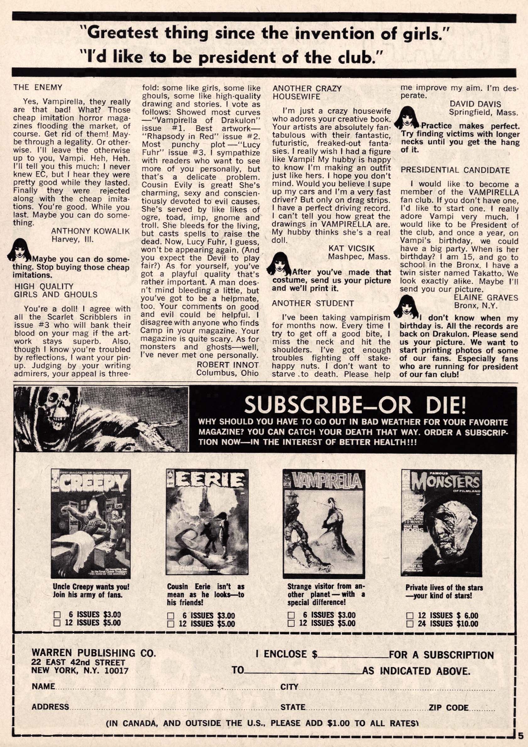Read online Vampirella (1969) comic -  Issue #5 - 5
