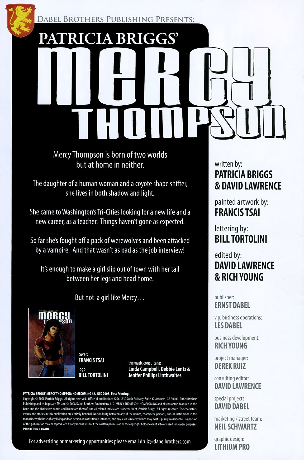 Read online Patricia Briggs' Mercy Thompson:  Homecoming comic -  Issue #2 - 2