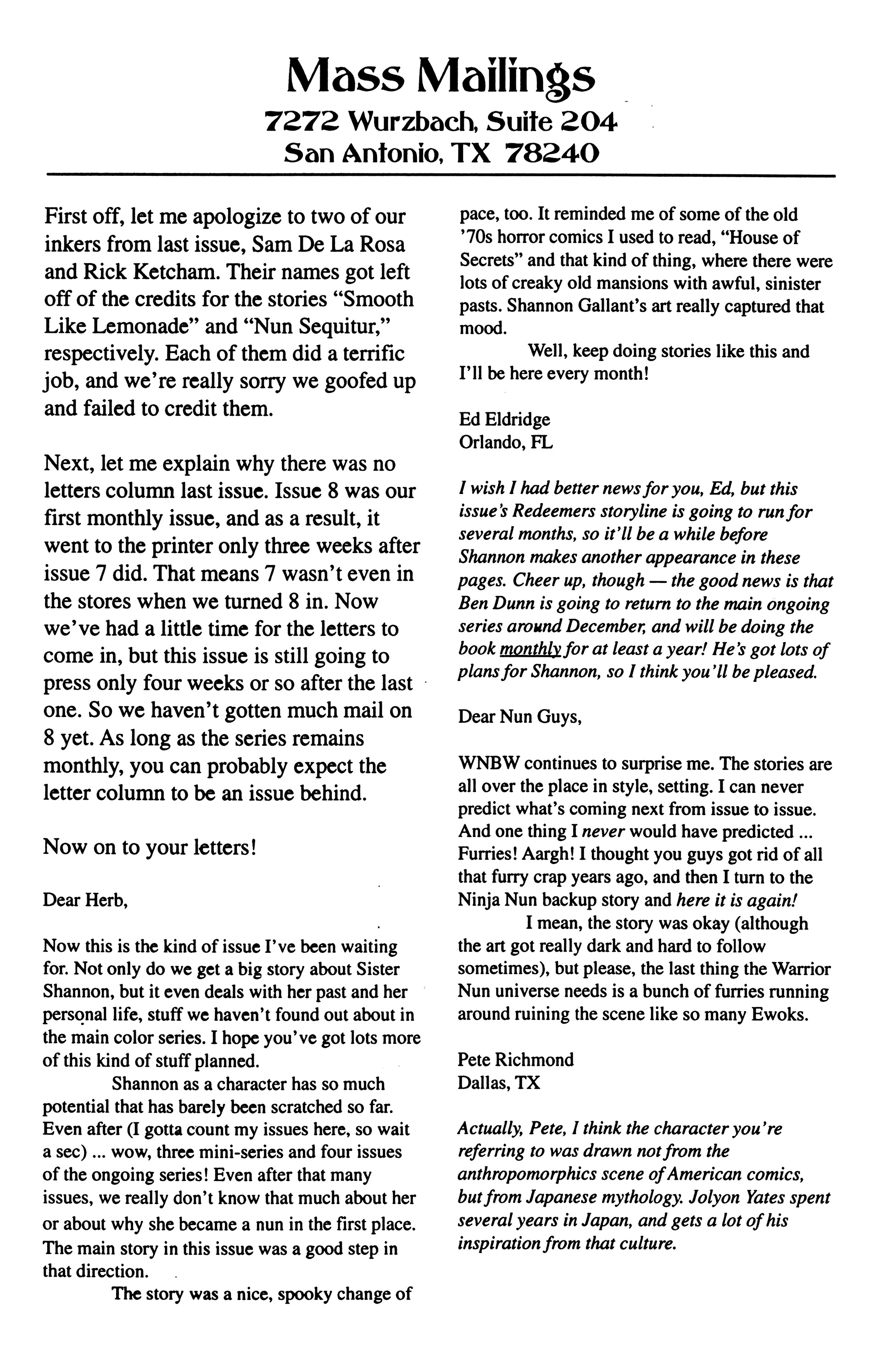 Read online Warrior Nun: Black & White comic -  Issue #9 - 23