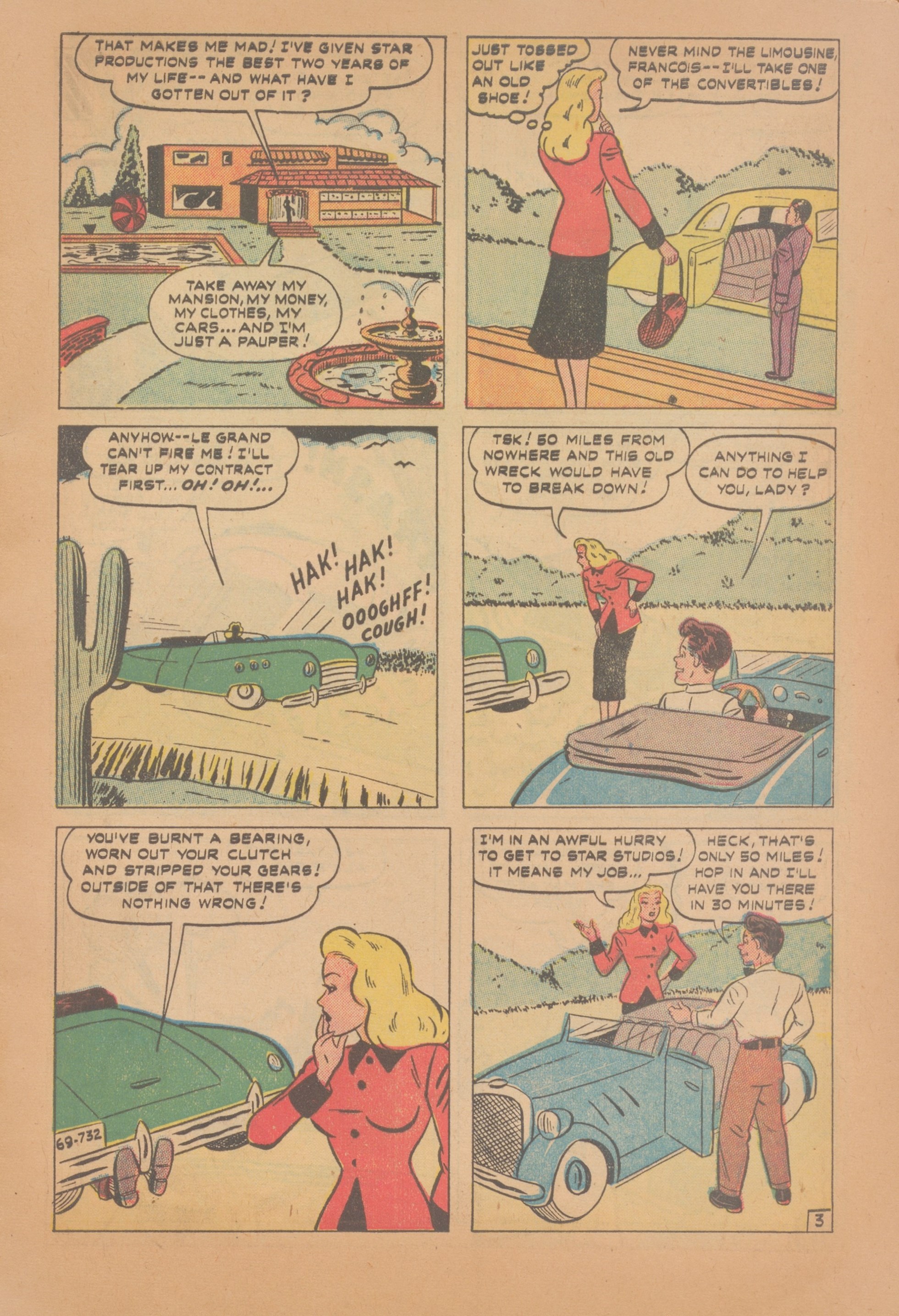 Read online Hedy Of Hollywood Comics comic -  Issue #37 - 5