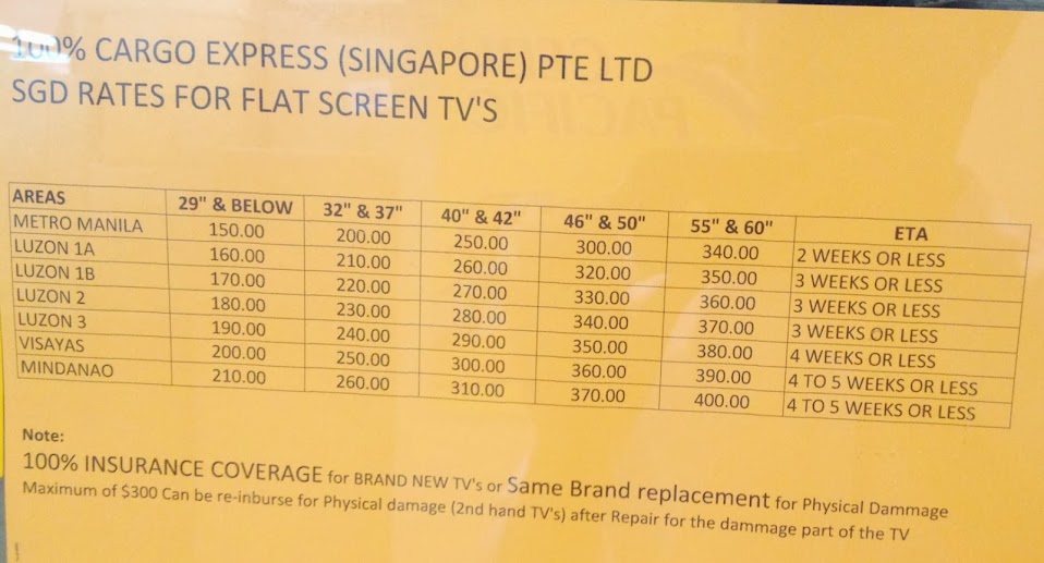 Singapore Balikbayan Box