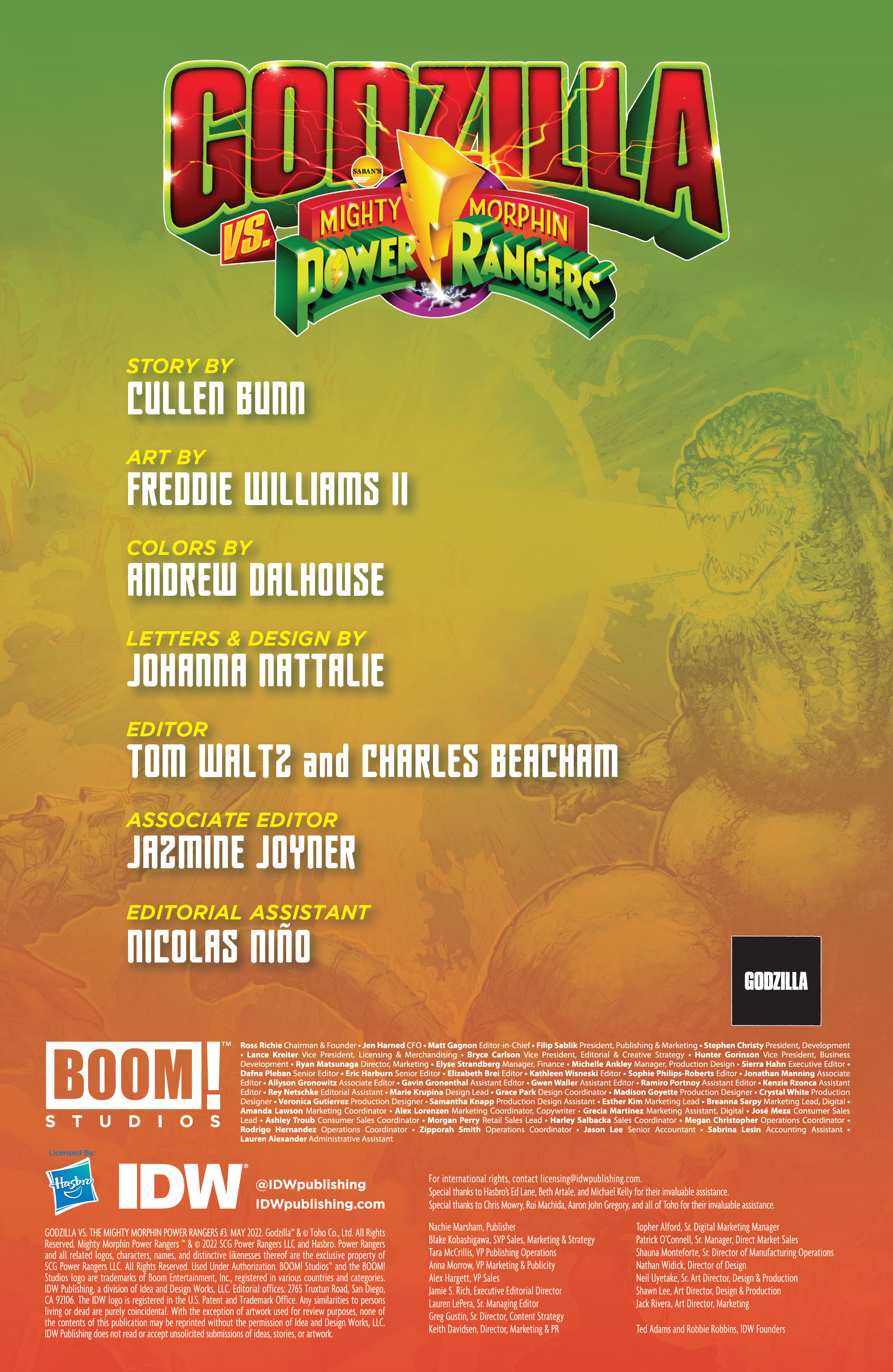 Read online Godzilla vs. The Mighty Morphin Power Rangers comic -  Issue #3 - 2