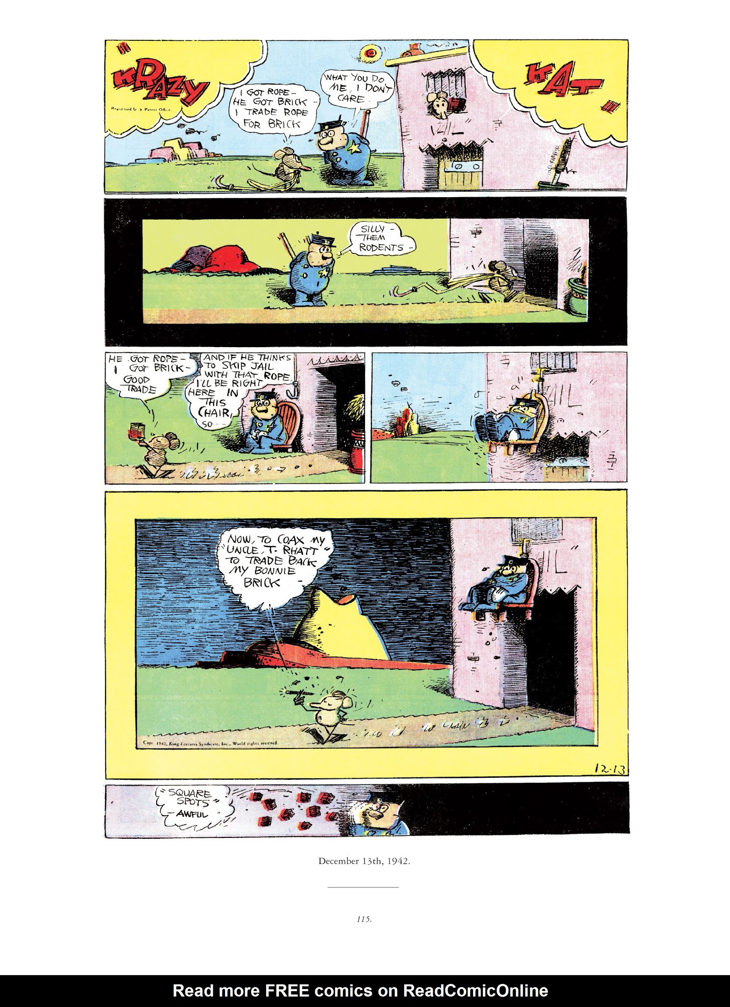 Read online Krazy & Ignatz comic -  Issue # TPB 12 - 114