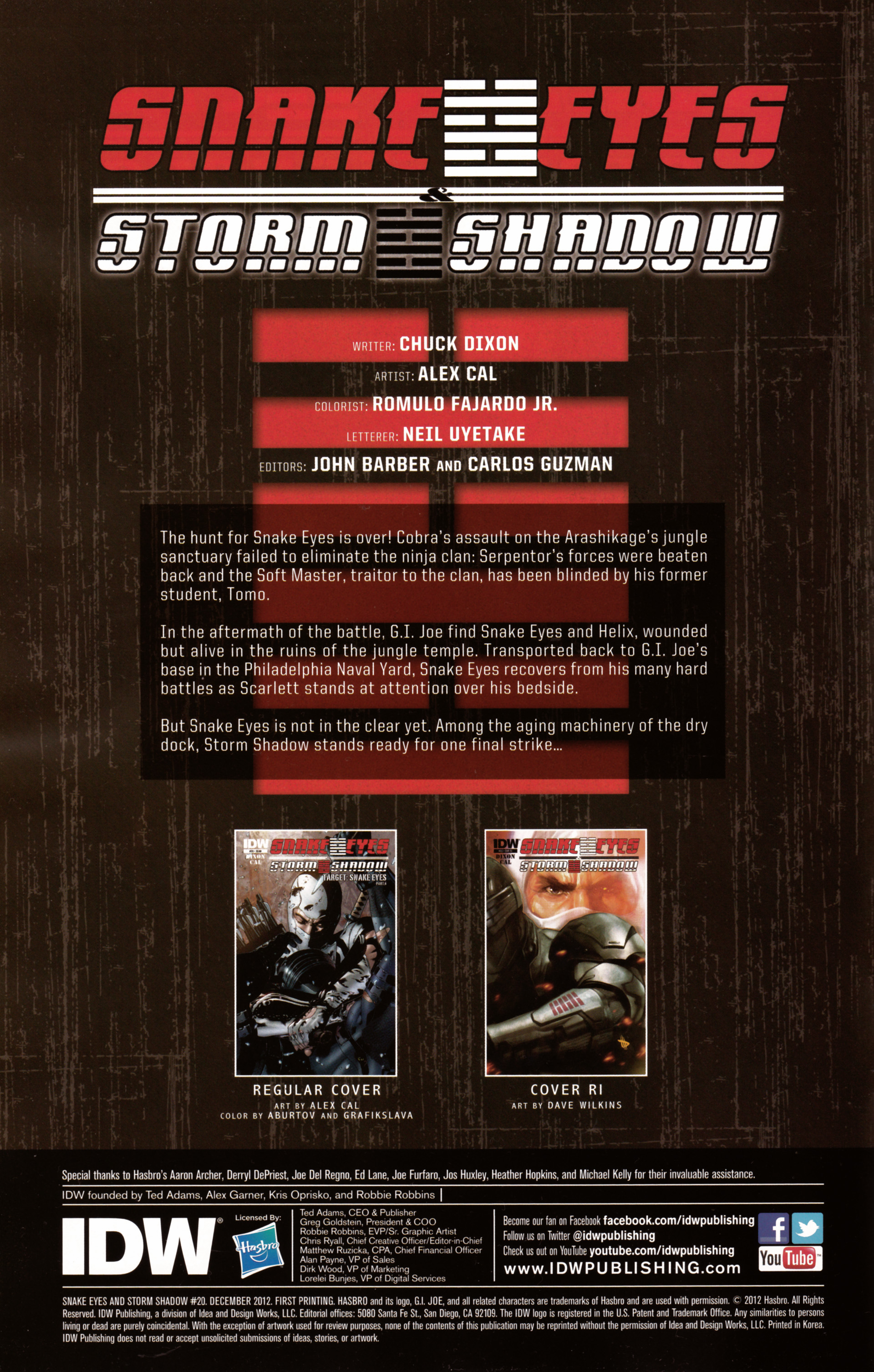 Read online Snake Eyes and Storm Shadow comic -  Issue #20 - 2