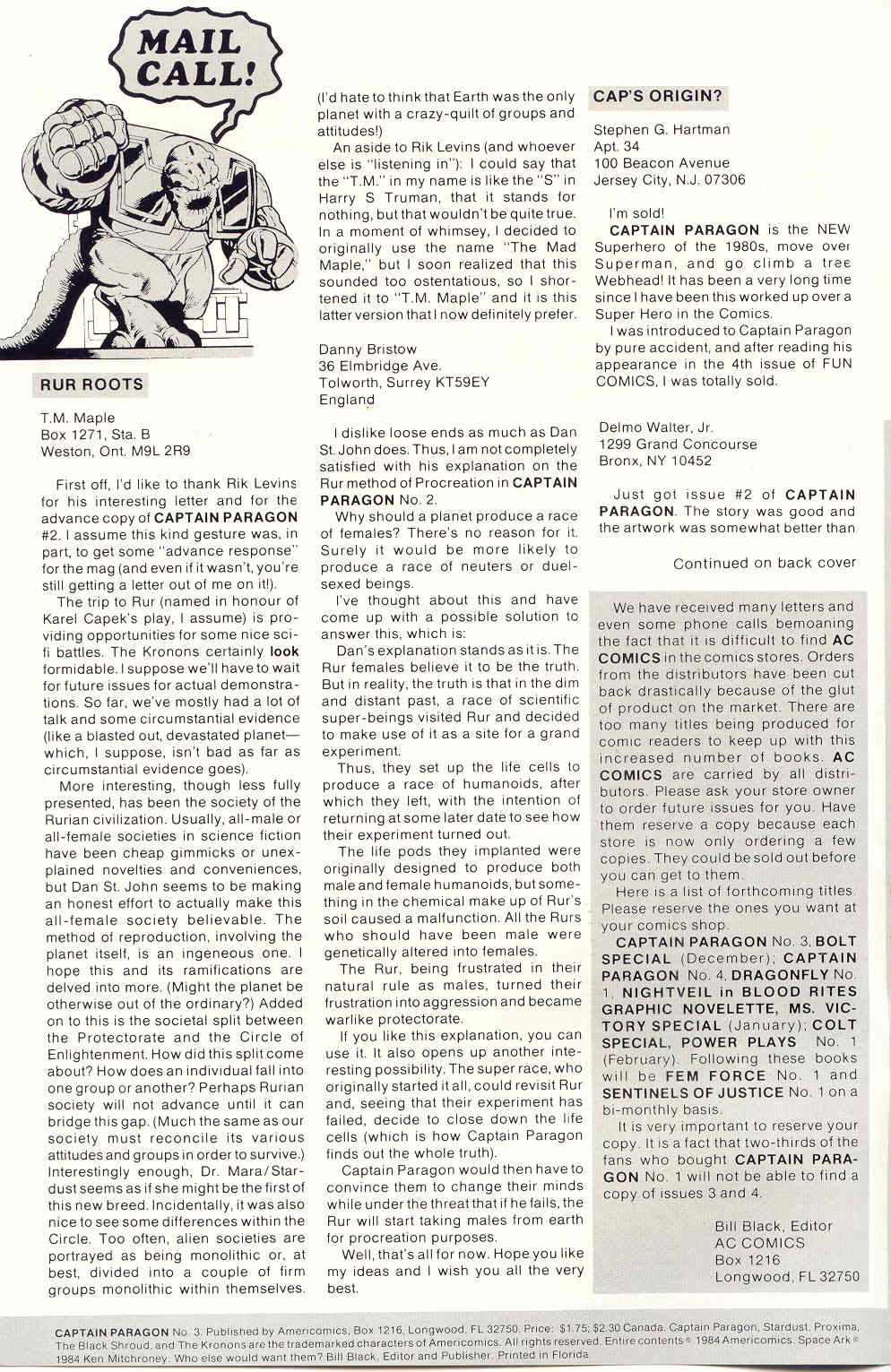 Read online Captain Paragon (1983) comic -  Issue #3 - 2