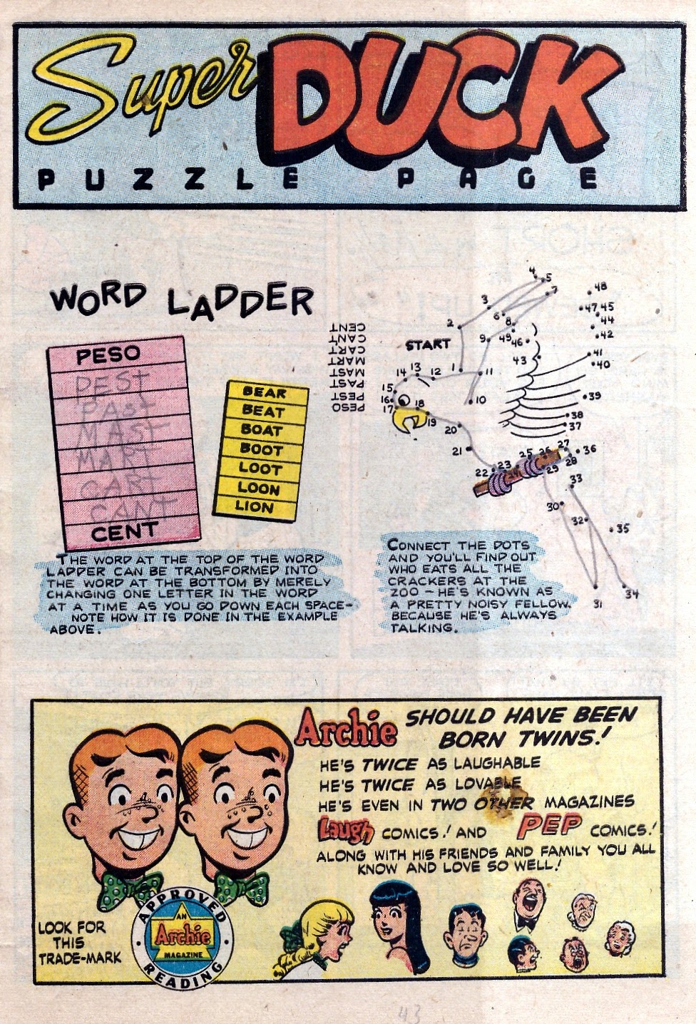 Read online Super Duck Comics comic -  Issue #27 - 43
