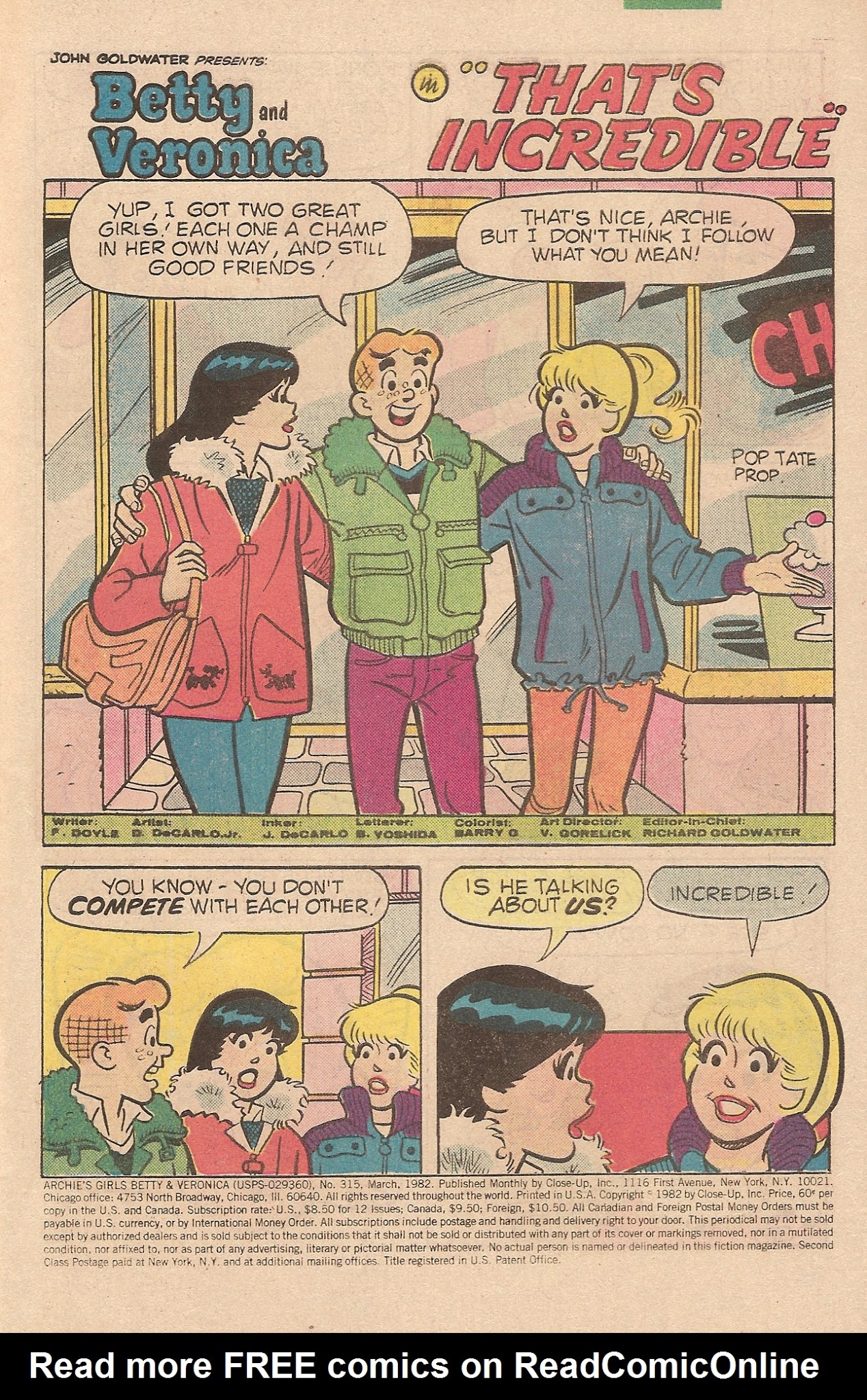 Read online Archie's Girls Betty and Veronica comic -  Issue #315 - 3