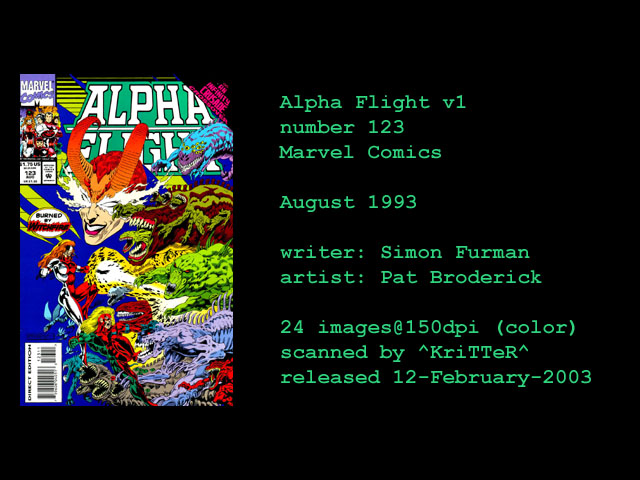 Read online Alpha Flight (1983) comic -  Issue #123 - 1