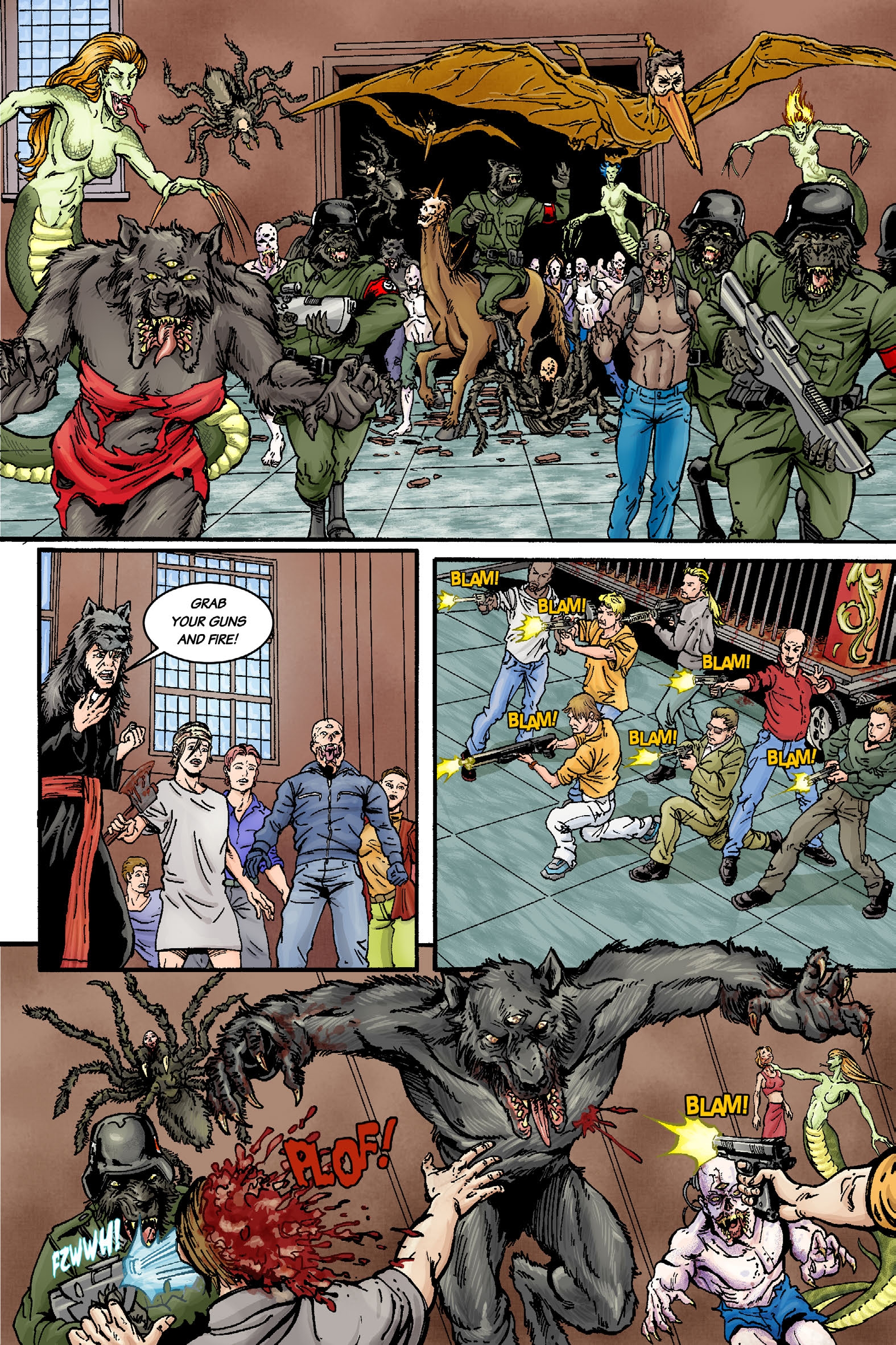 Read online Nazi Werewolves from Outer Space comic -  Issue #5 - 22