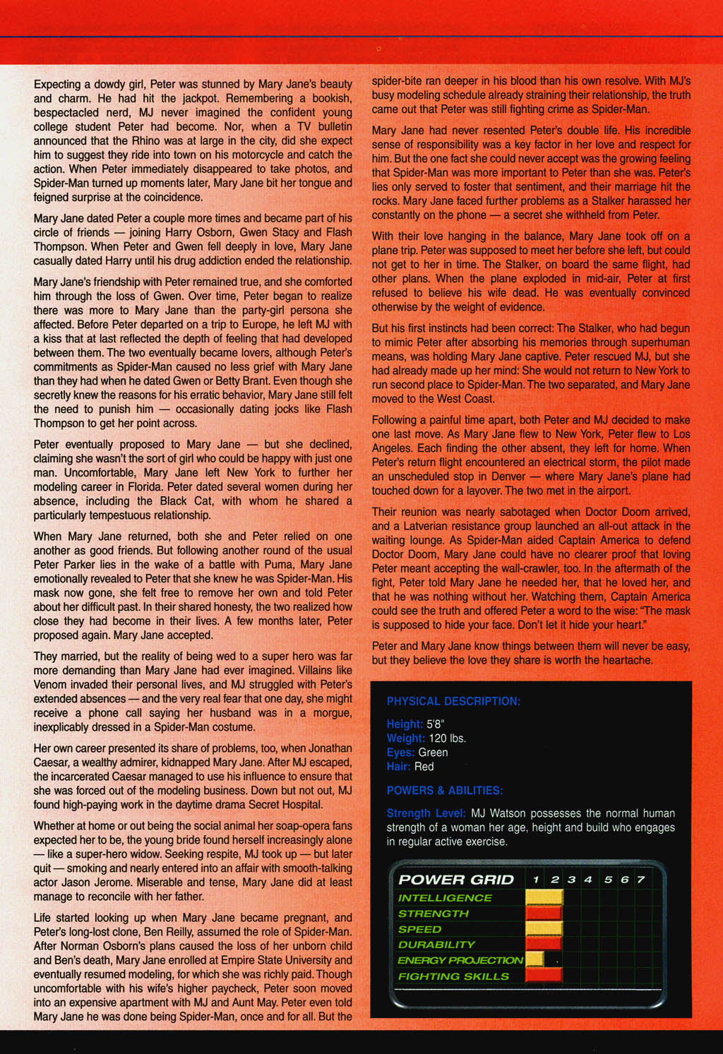 Official Handbook of the Marvel Universe: Spider-Man 2004 issue Full - Page 49