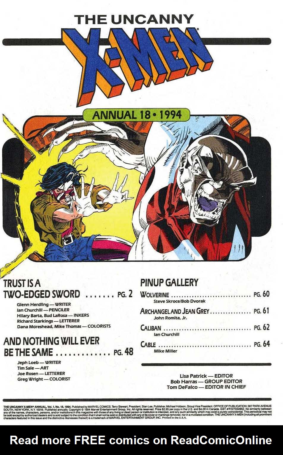 Read online X-Men Annual comic -  Issue #18 - 3