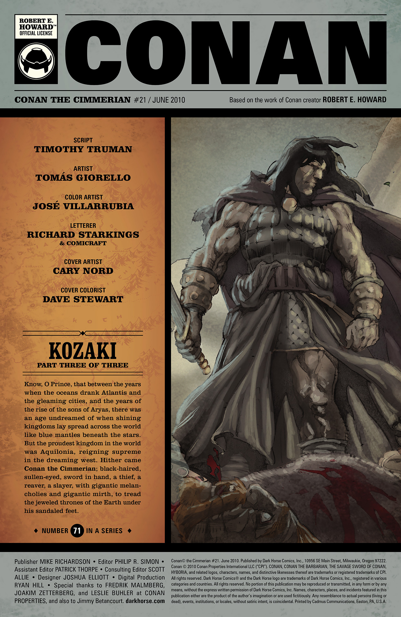 Read online Conan The Cimmerian comic -  Issue #21 - 2