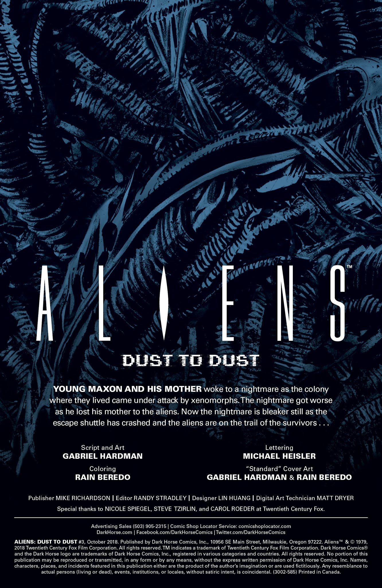 Read online Aliens: Dust To Dust comic -  Issue #3 - 2