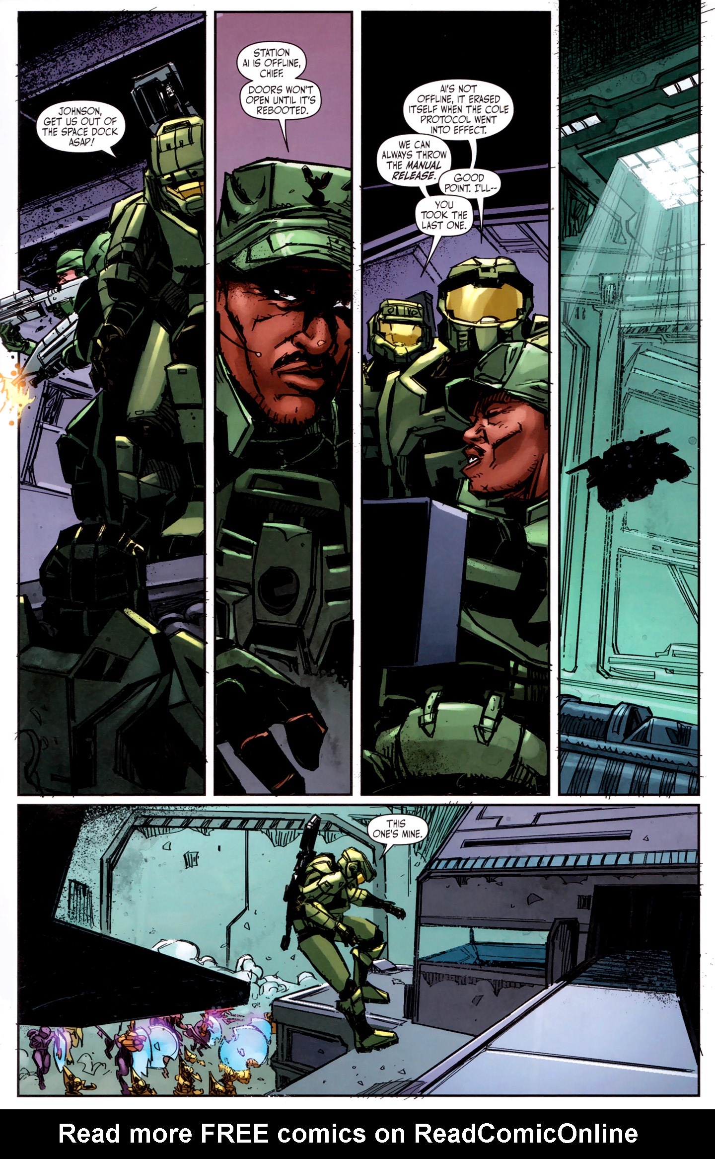 Read online Halo: Fall Of Reach - Invasion comic -  Issue #4 - 19