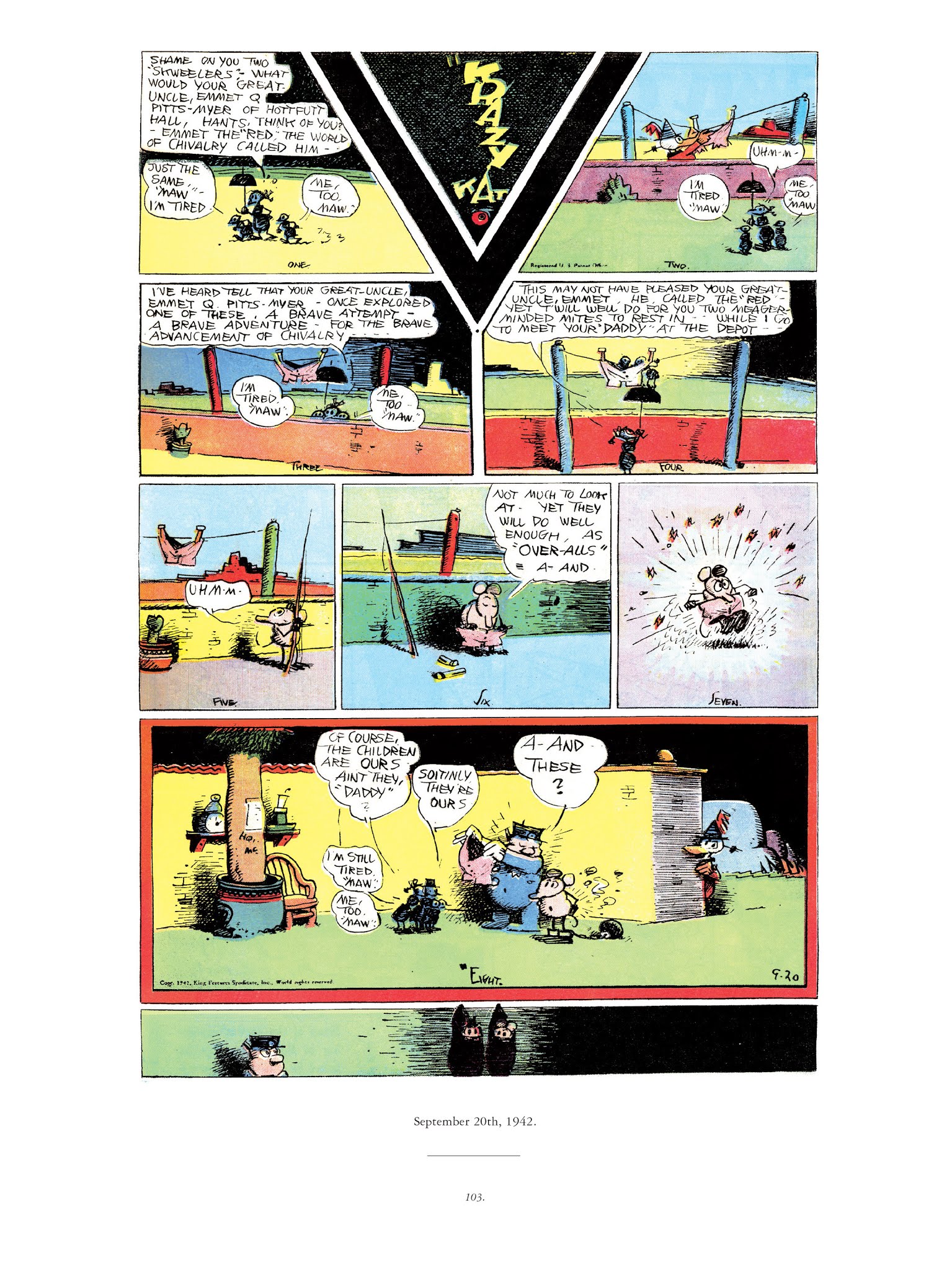 Read online Krazy & Ignatz comic -  Issue # TPB 12 - 102