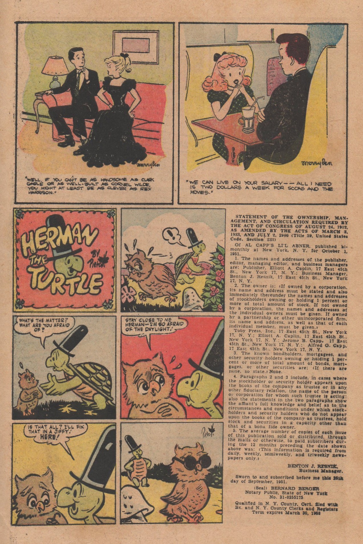 Read online Li'l Abner Comics comic -  Issue #87 - 33