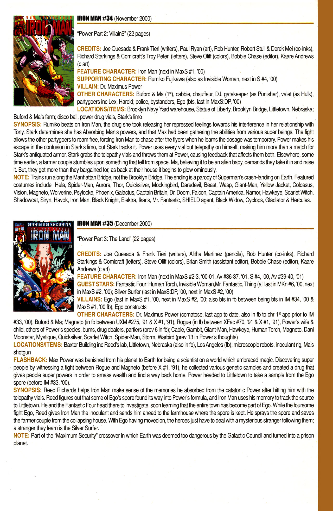 Read online Official Index to the Marvel Universe comic -  Issue #10 - 45